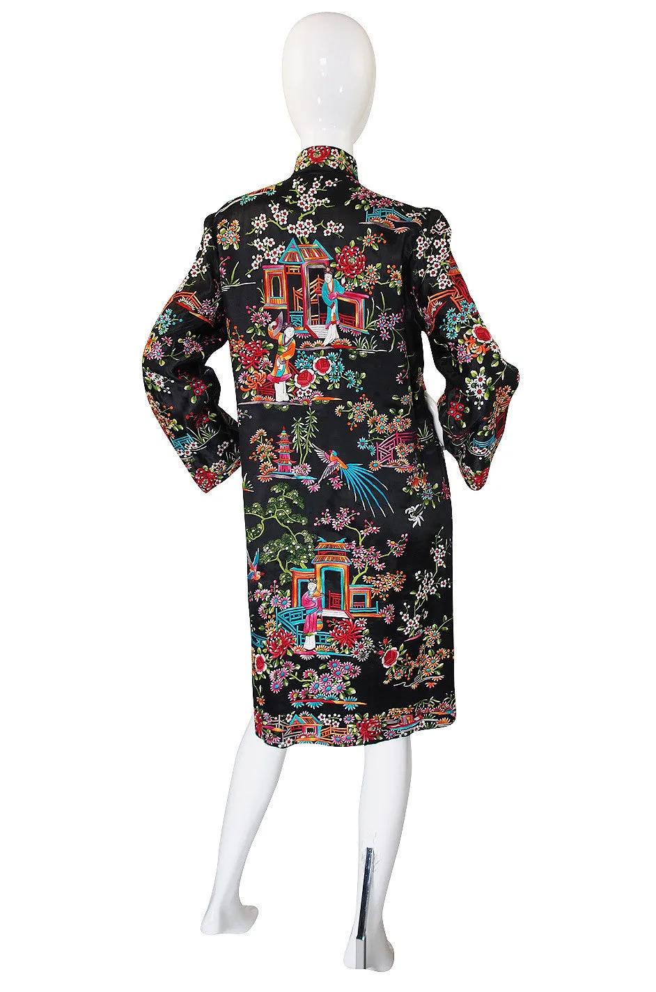 1920s Amazing Embroidered Silk Jacket Coat