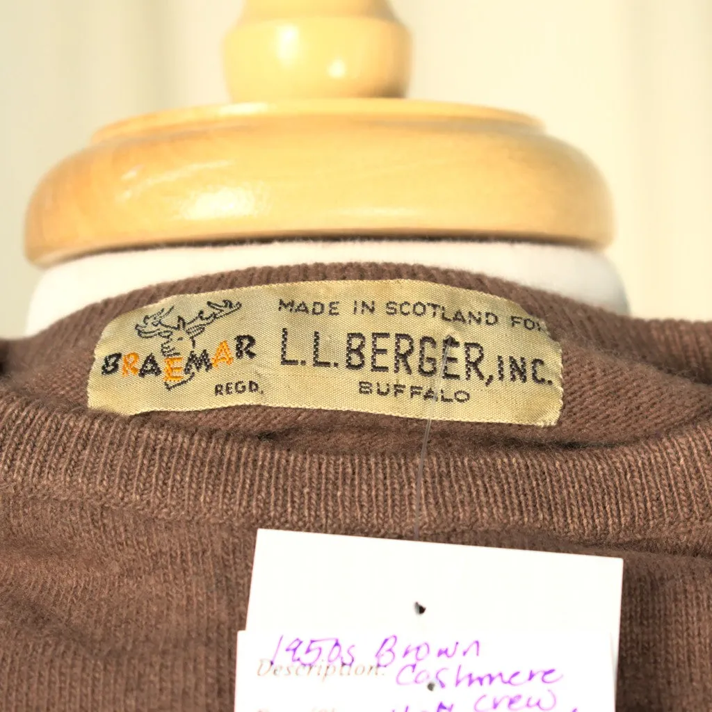 1950s Brown Cashmere Sweater