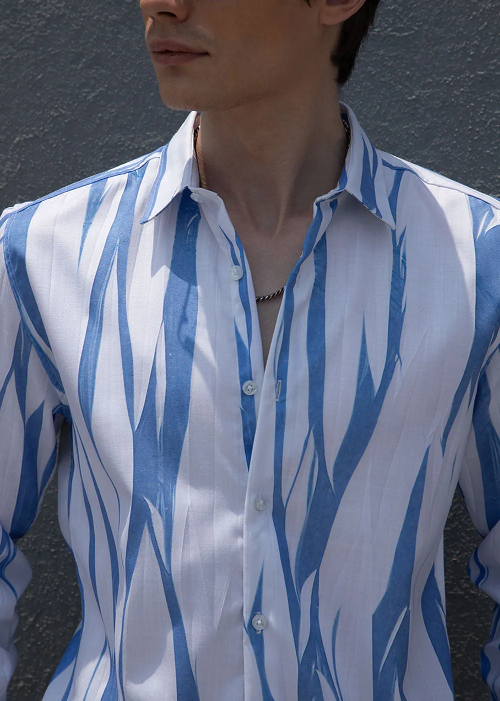 Abstract Blue Shirt