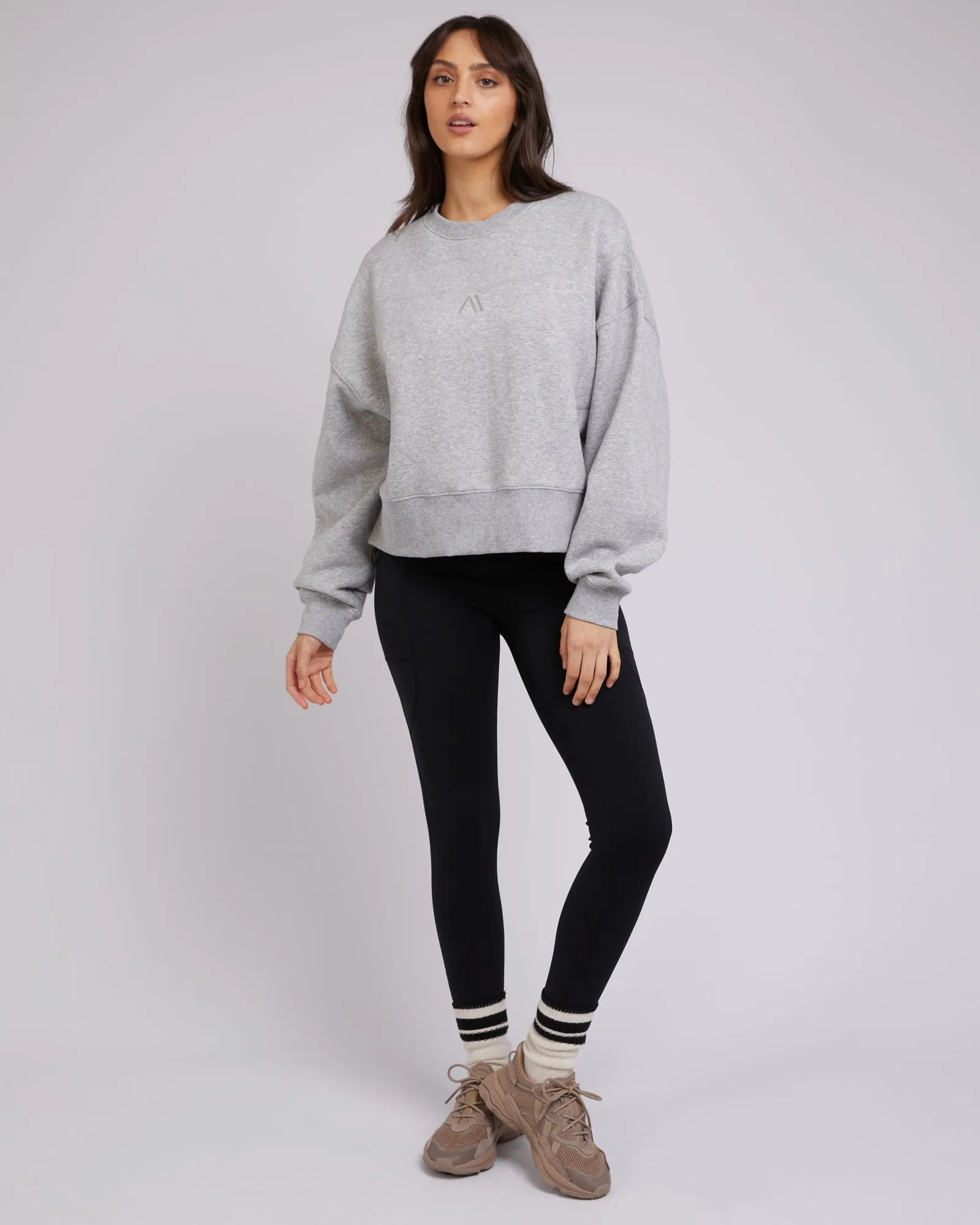 Active Tonal Sweater Grey Marle