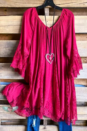 AHB EXCLUSIVE: Spring Sighting Tunic/Dress- Crimson