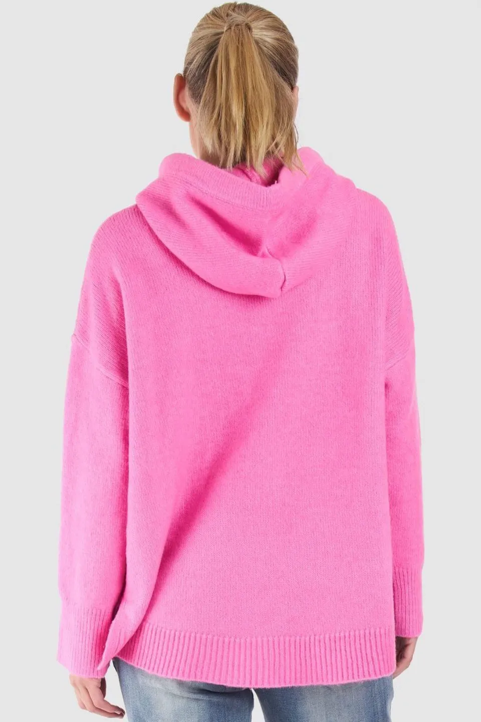 Alana Orchid Pink Knit Hoodie