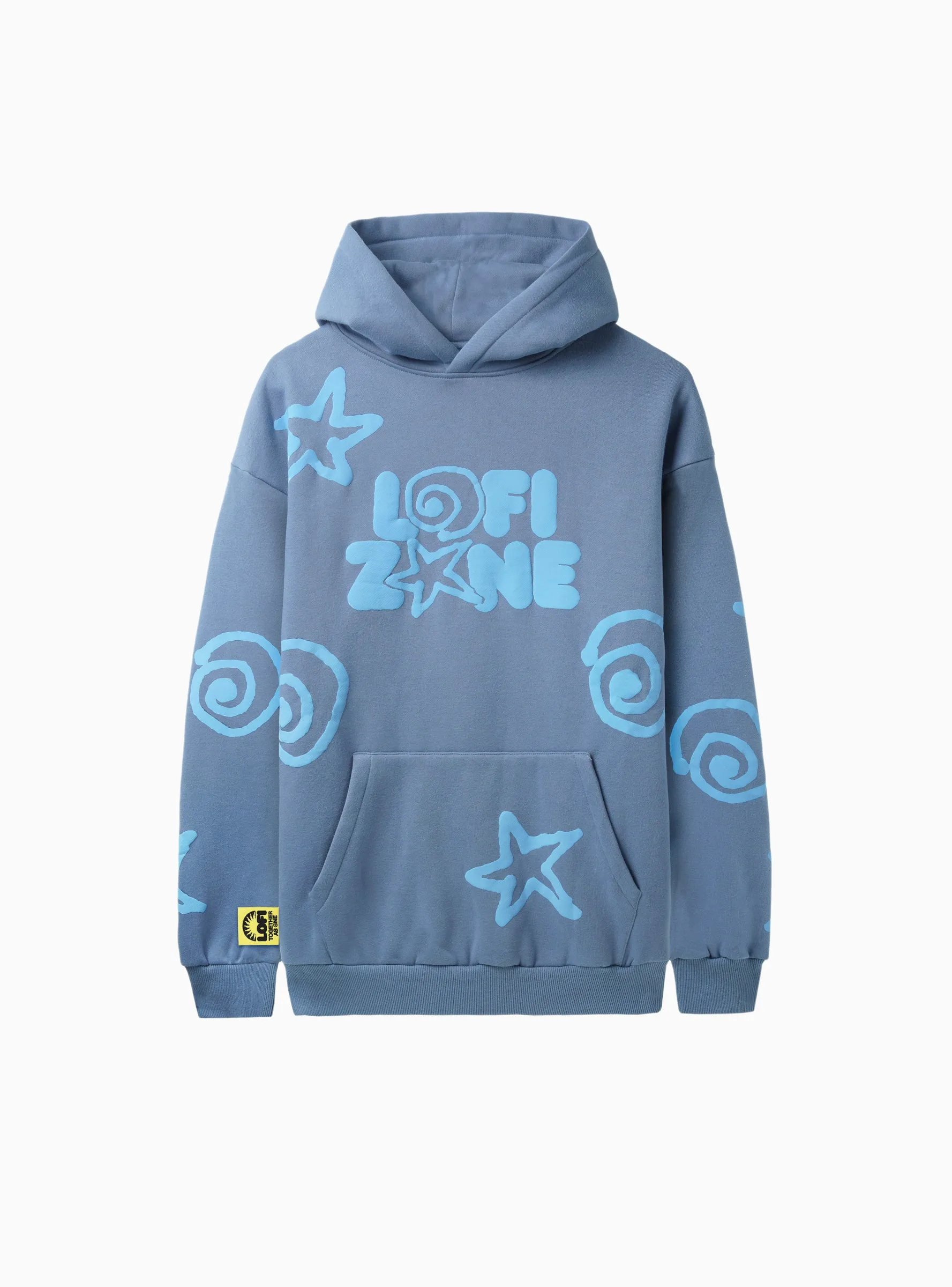 All Over Shapes Hoodie Denim Blue