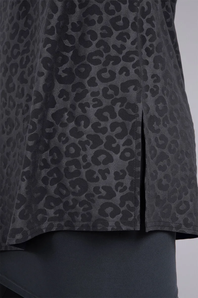 Angle Tunic | Graphite Animal Emboss