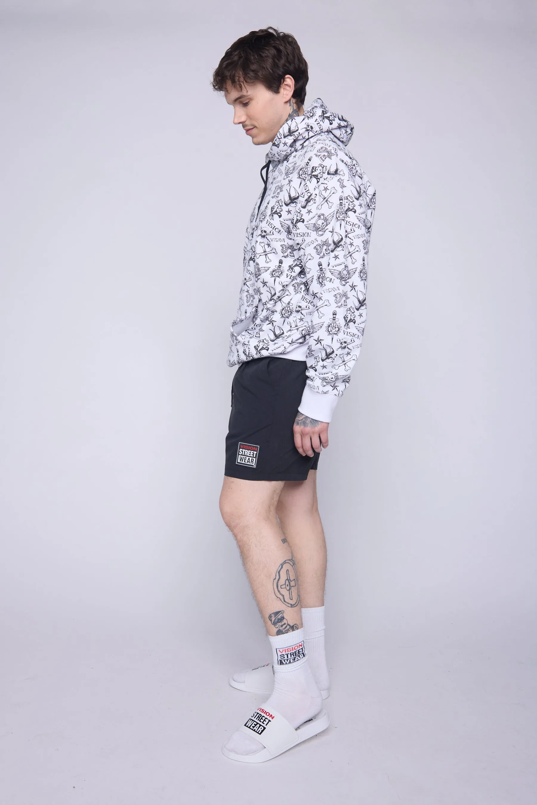 Aop Tattoo Hoodie - Ivory