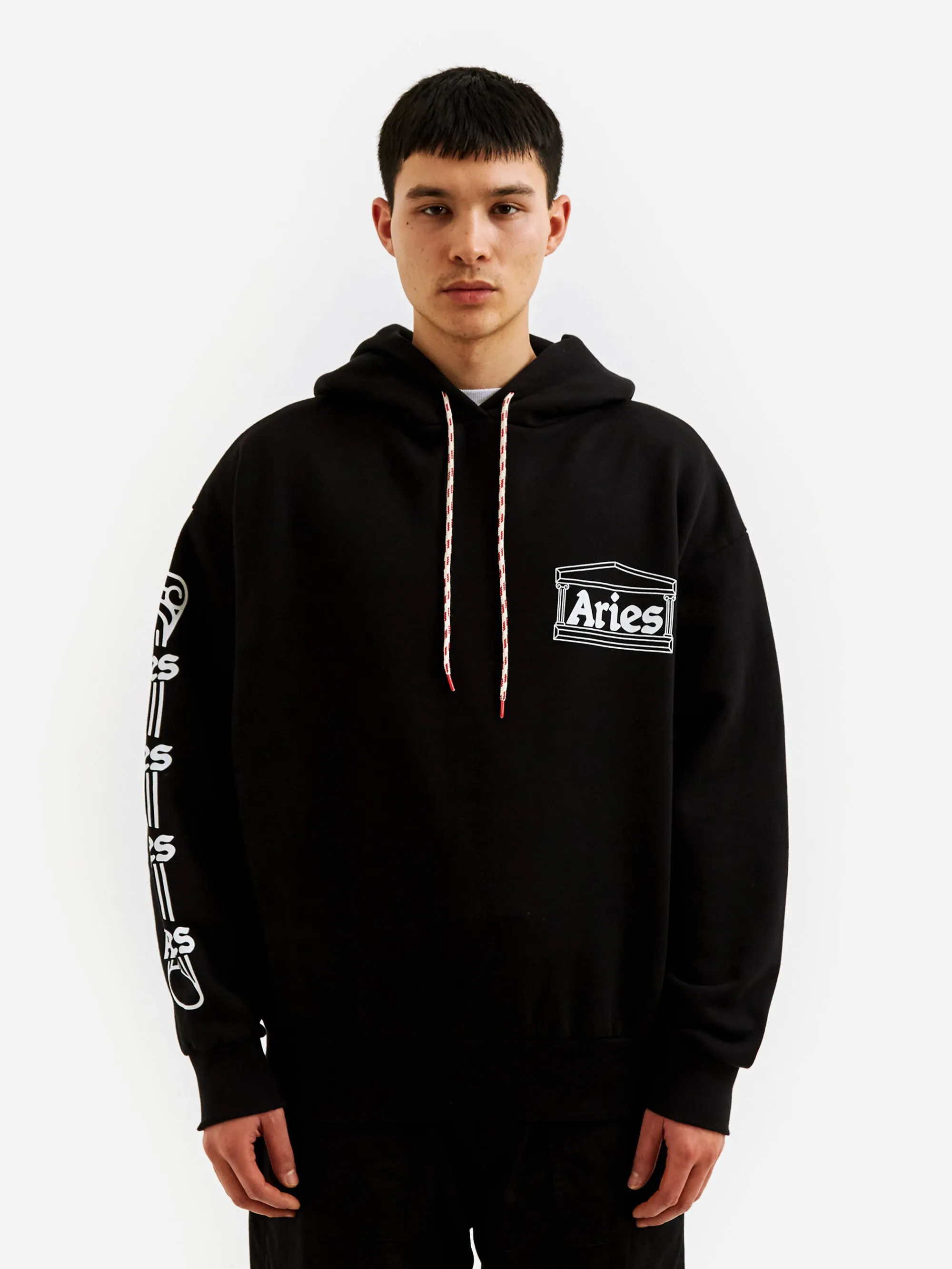 Aries Column Hoodie - Black