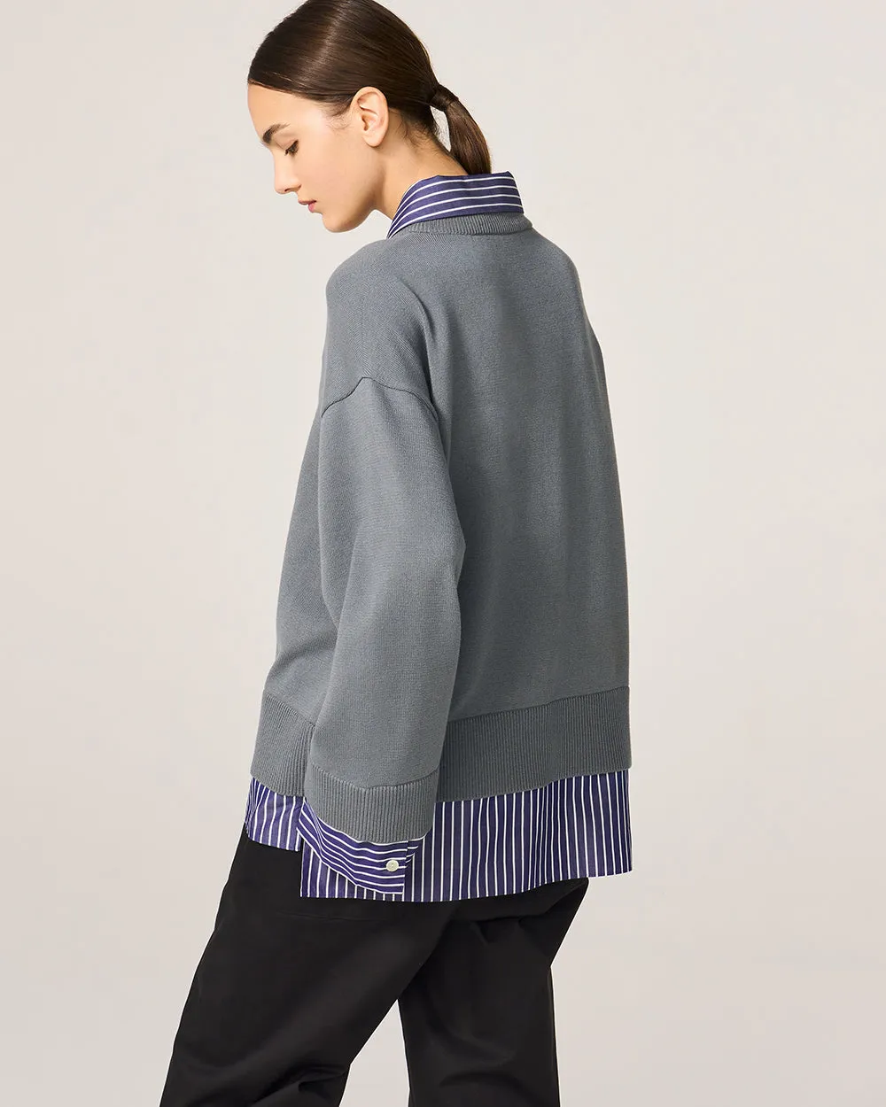 Asphalt Layered Prep Sweater