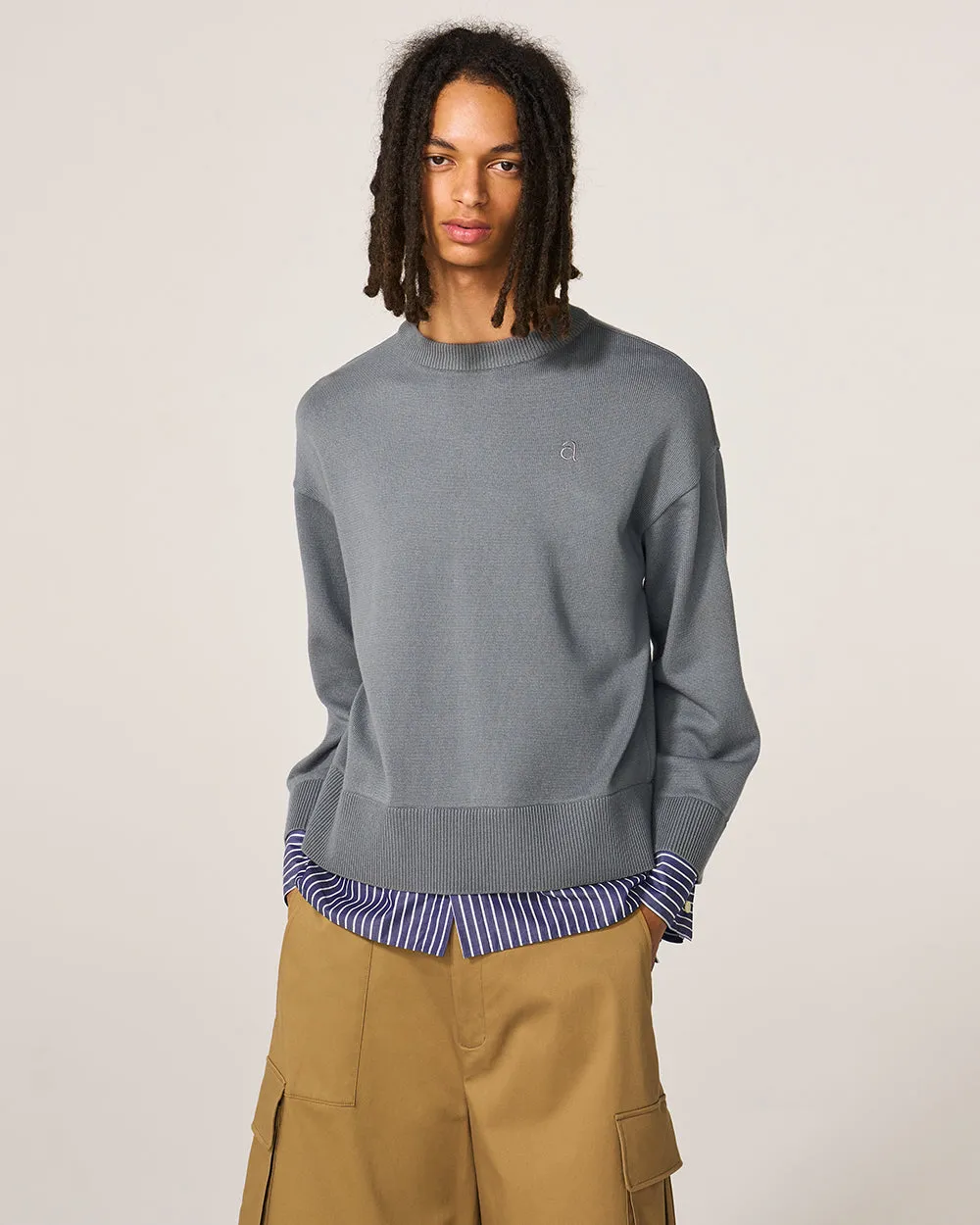 Asphalt Layered Prep Sweater