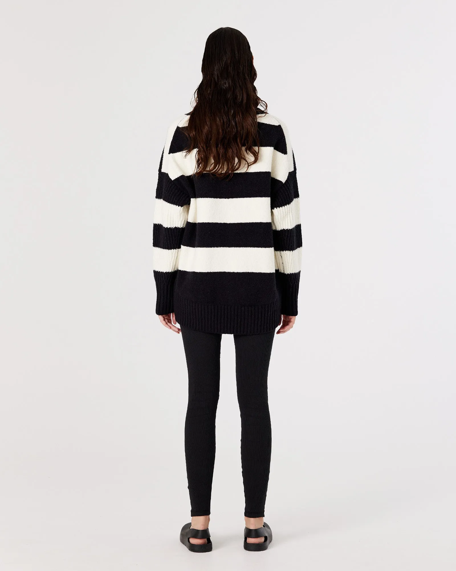 AVA SWEATER - IVORY STRIPE