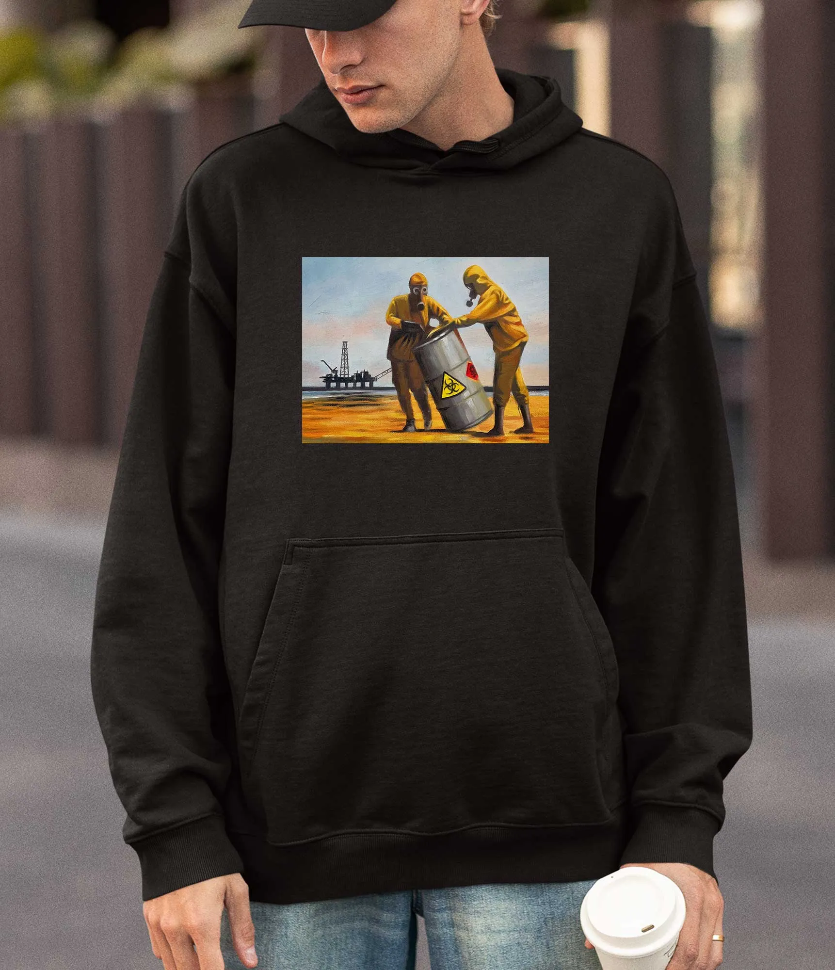 Banksy Hoodie - Beach Clean up