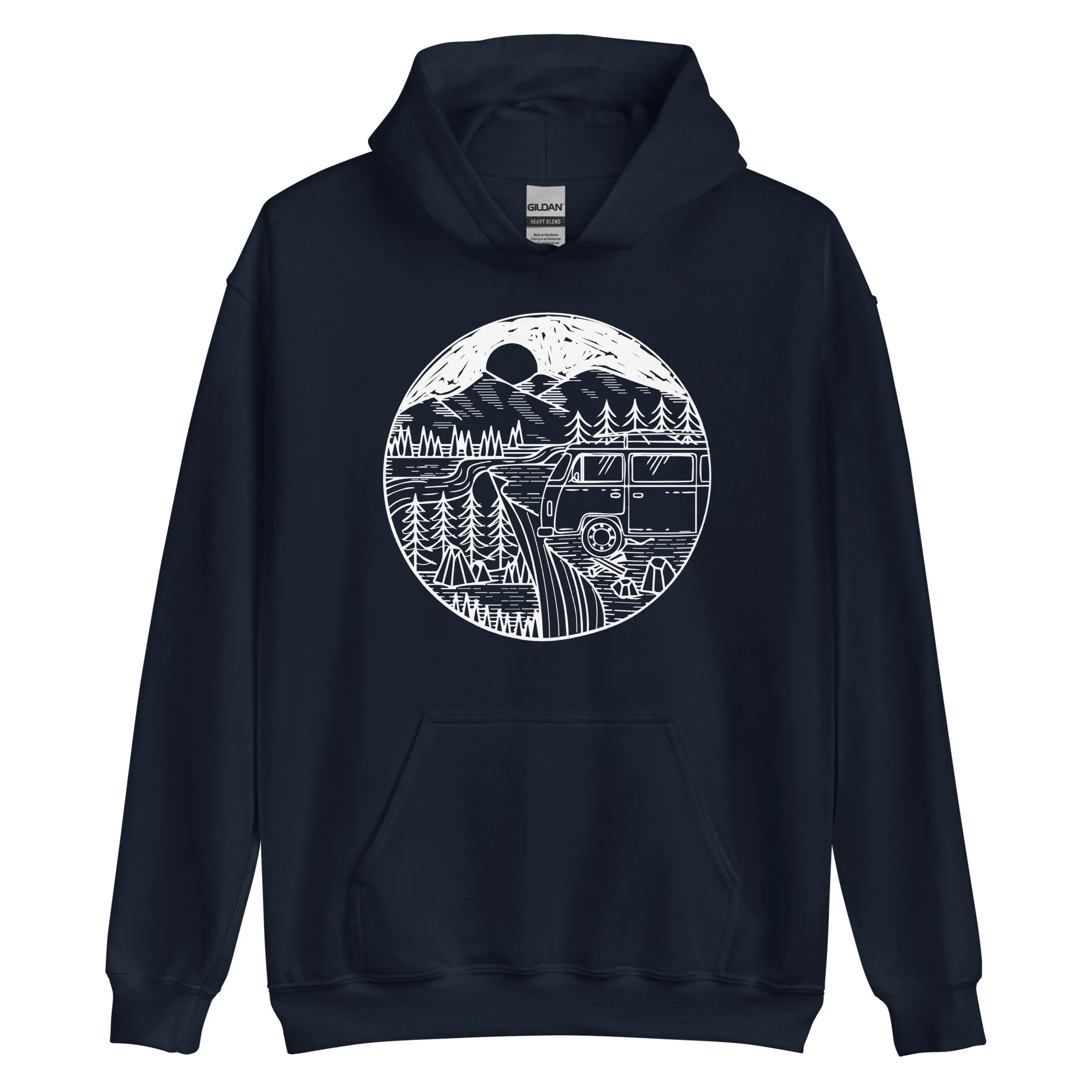 Berge - Camping Van - Unisex Hoodie