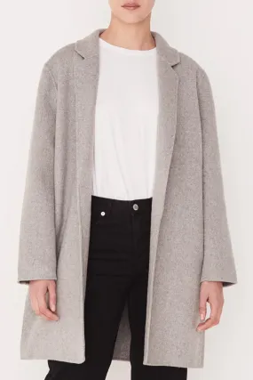 Boxy Wool Grey Marle Coat