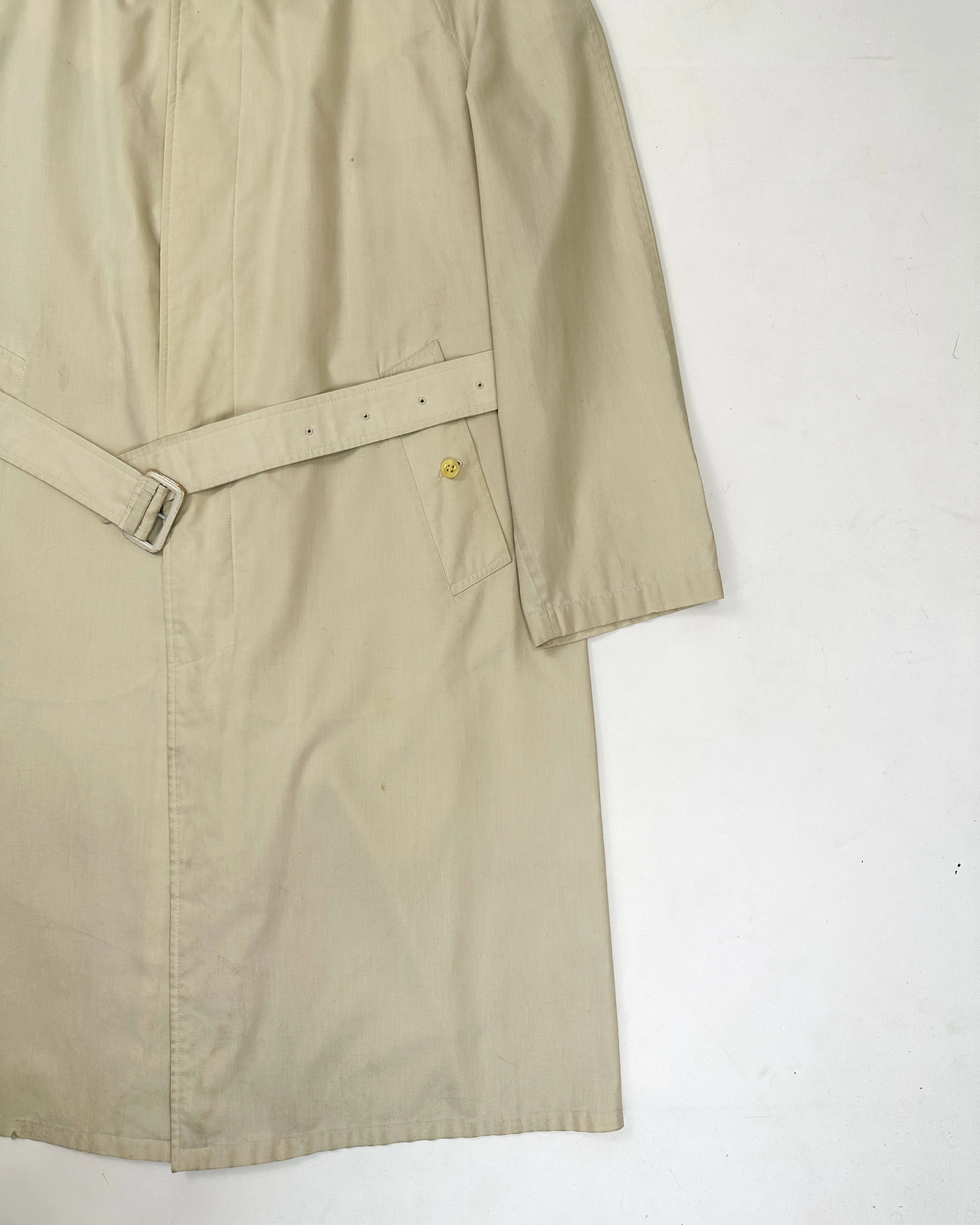 Burberry's Beige Belted Trench Coat 1980's