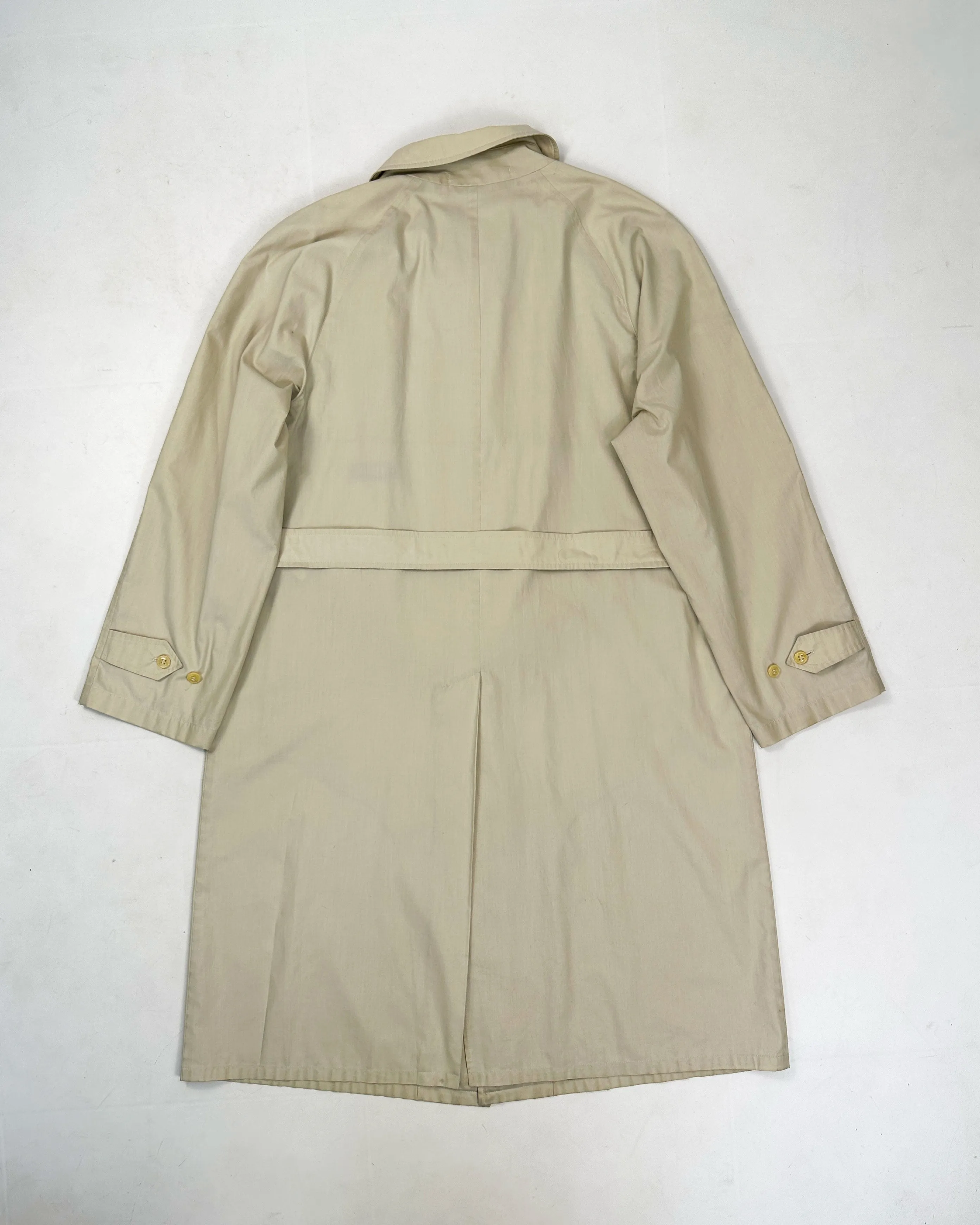 Burberry's Beige Belted Trench Coat 1980's