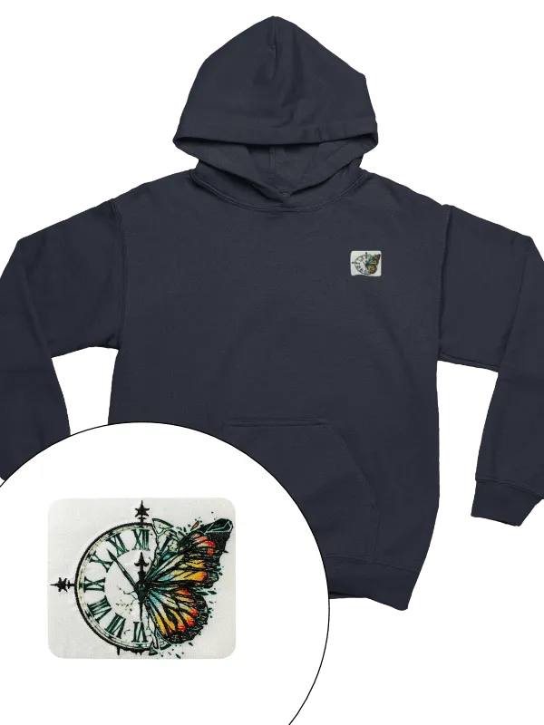 Butterfly Art - Hoodie - Navy Blue