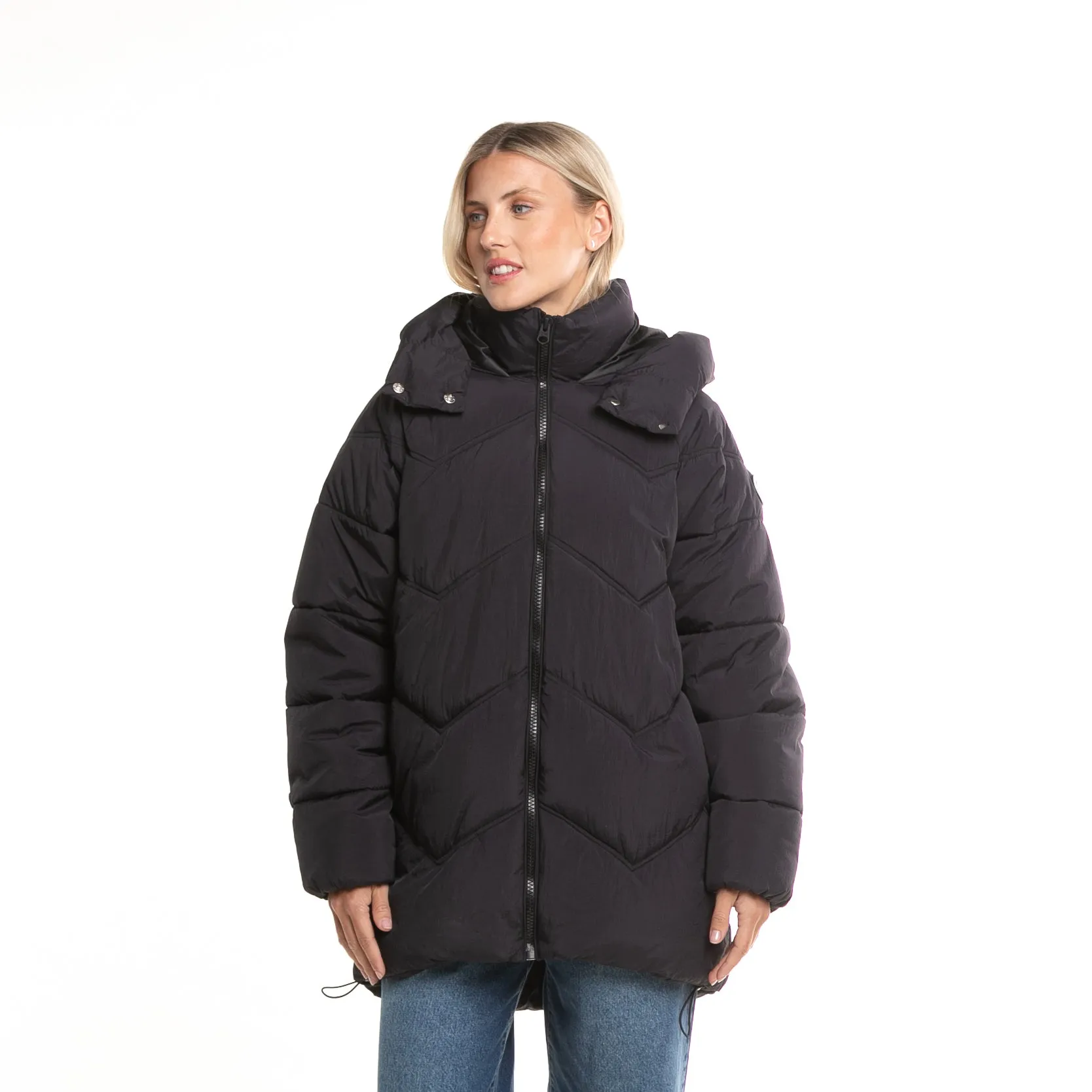 Campera Abrigo Rusty Higher Puffer Coat Ld* Negro