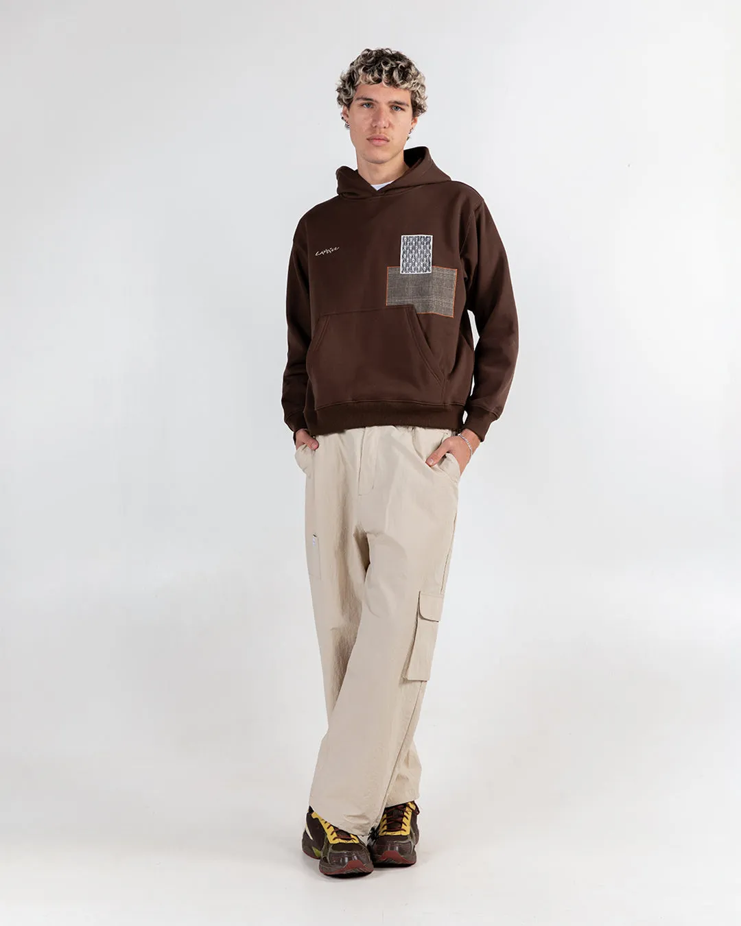 Candice - Illusions Hooded Sweater - Brown