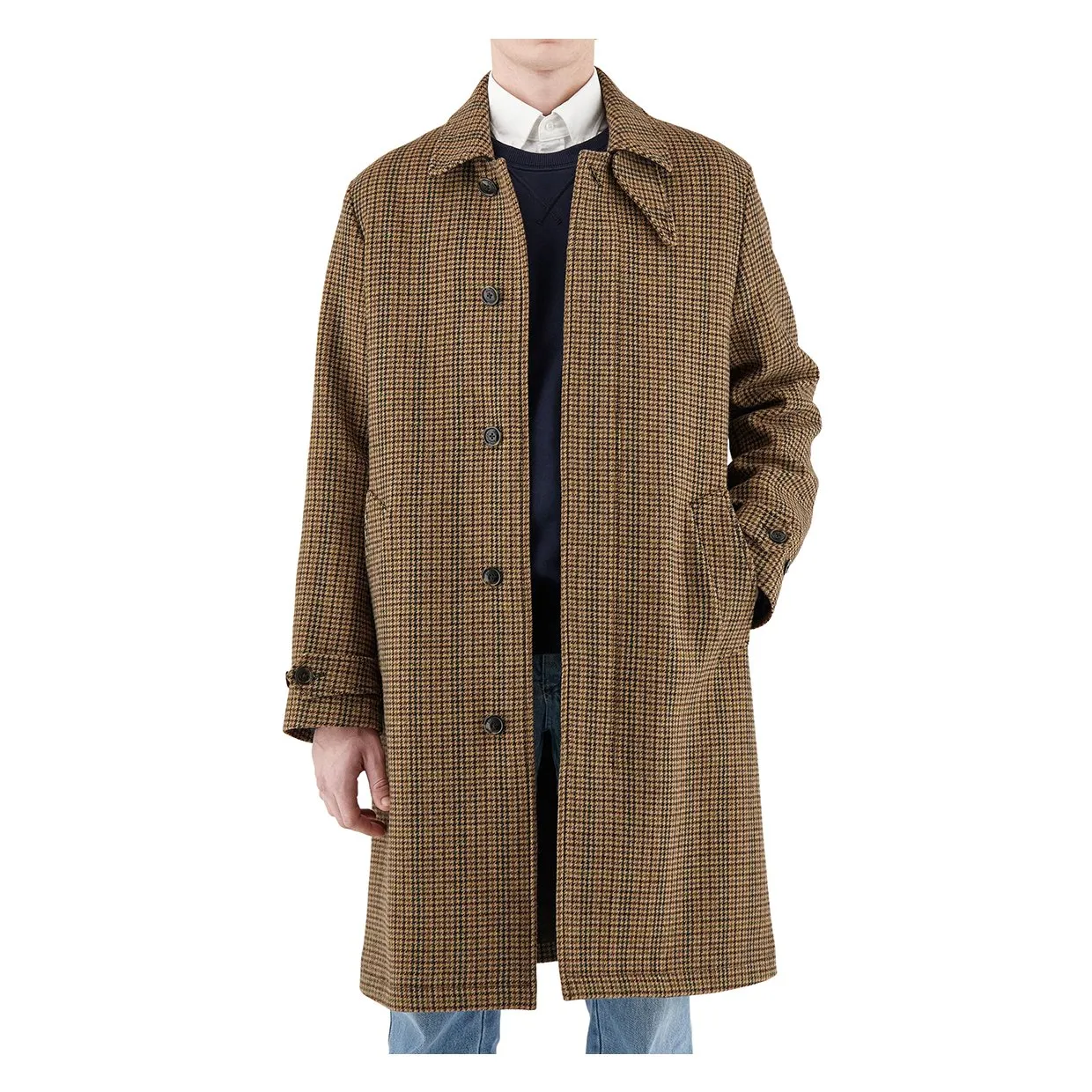 Cappotto Baracuta Paul Coat Wool Marrone Scuro