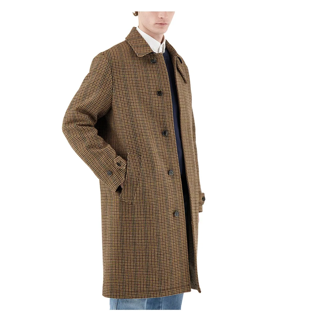 Cappotto Baracuta Paul Coat Wool Marrone Scuro