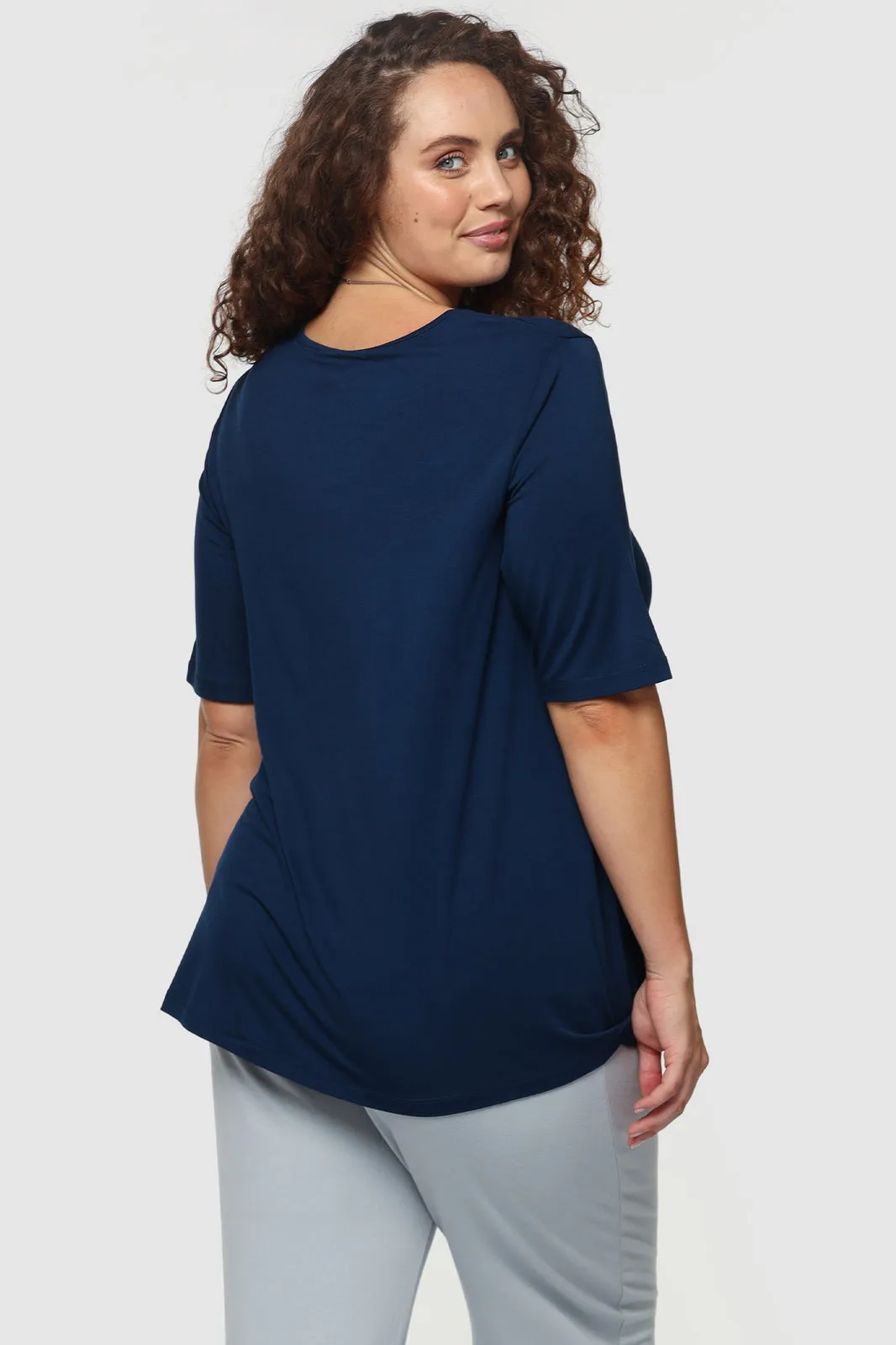 Carter Tunic Top - Navy