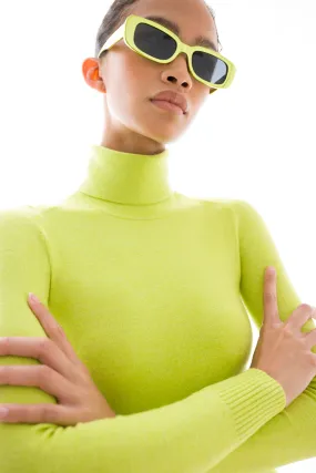 Chartreuse EcoMerino Long Sleeve Turtleneck