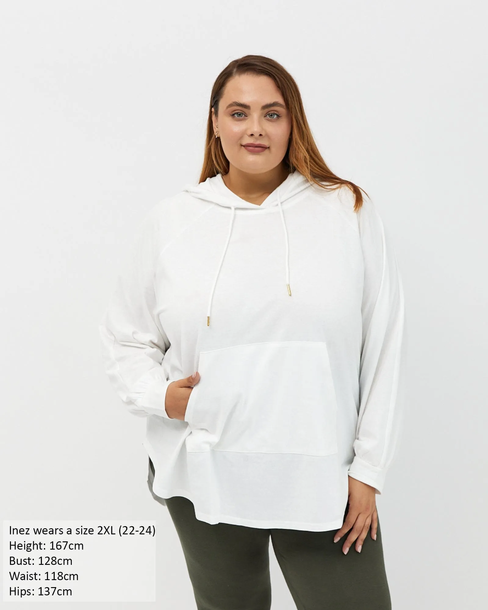 Chelle Long Sleeve Hoodie - White