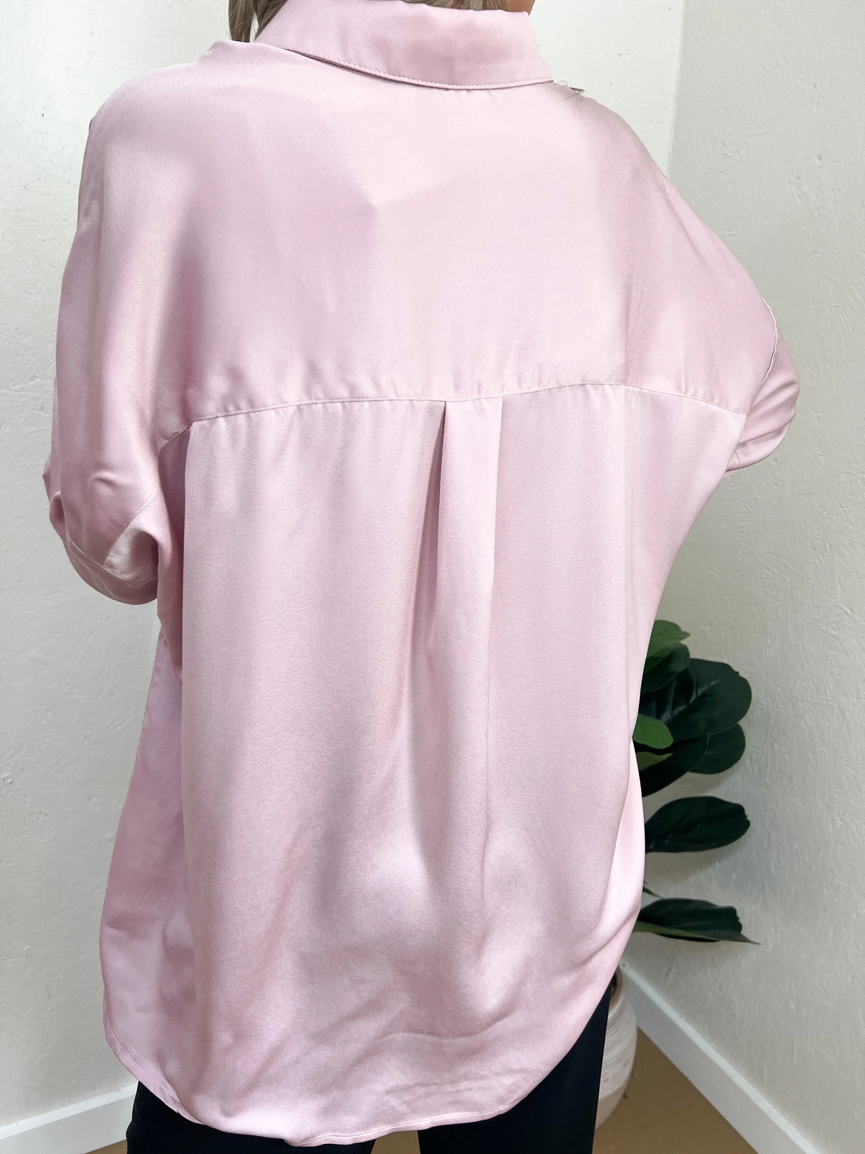 Classy & Collected Pink V-Neck Tunic