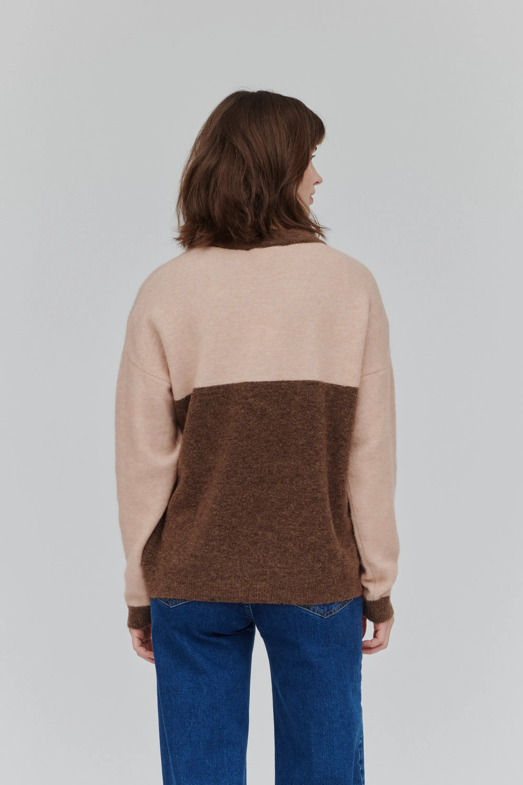 Claudine Sweater - Carafe/Rugby Tan