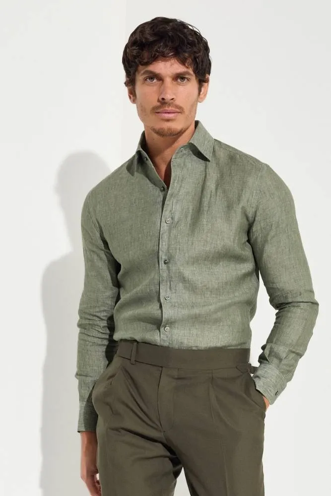 Cooper Shirt  - Army Linen Shirt