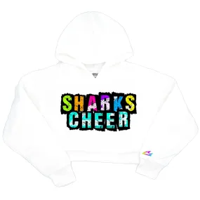 CSS - Rainbow Sharks - Athletic Cropped Hoodie