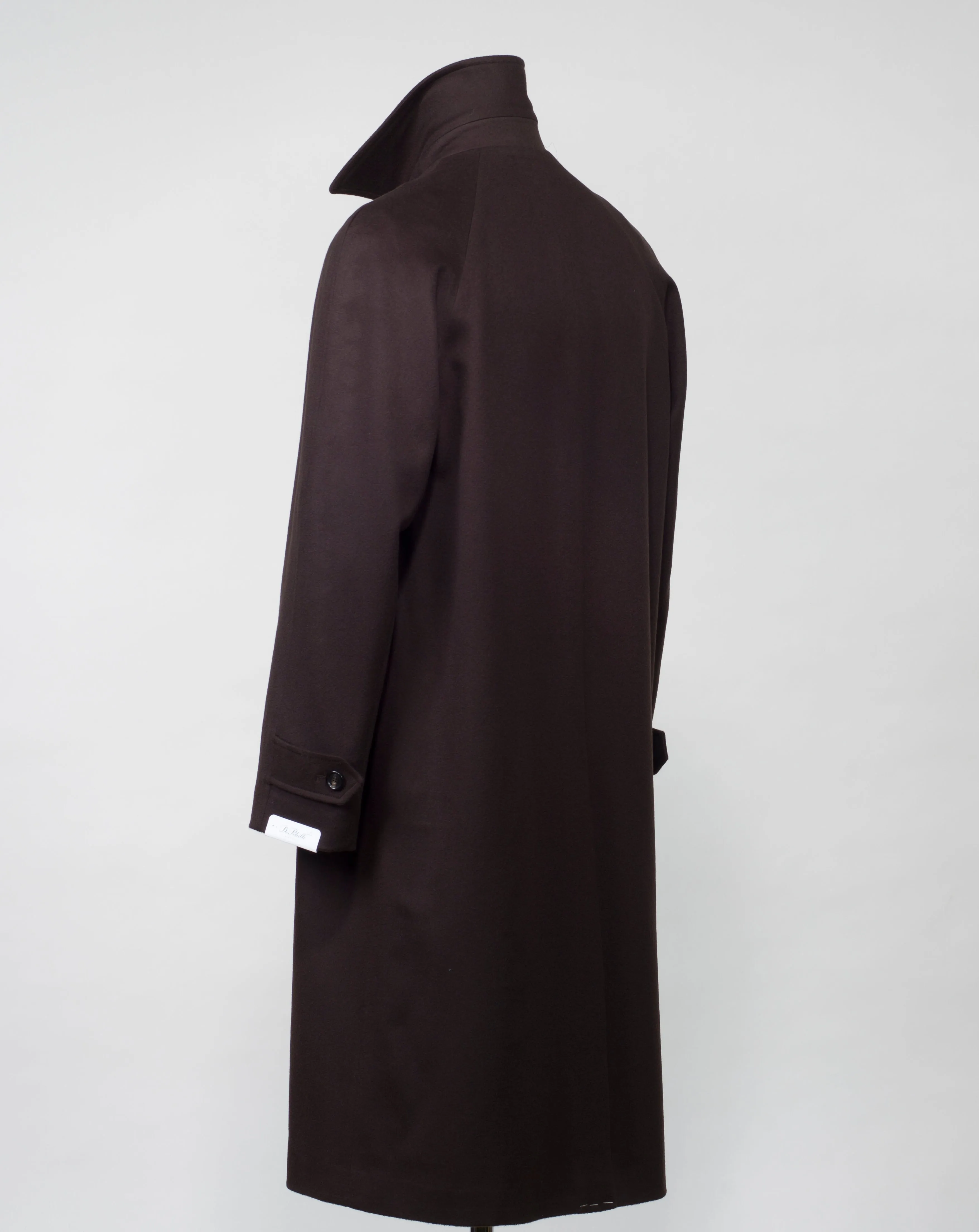 De Petrillo Wool & Cashmere Raglan Coat / Dark Brown