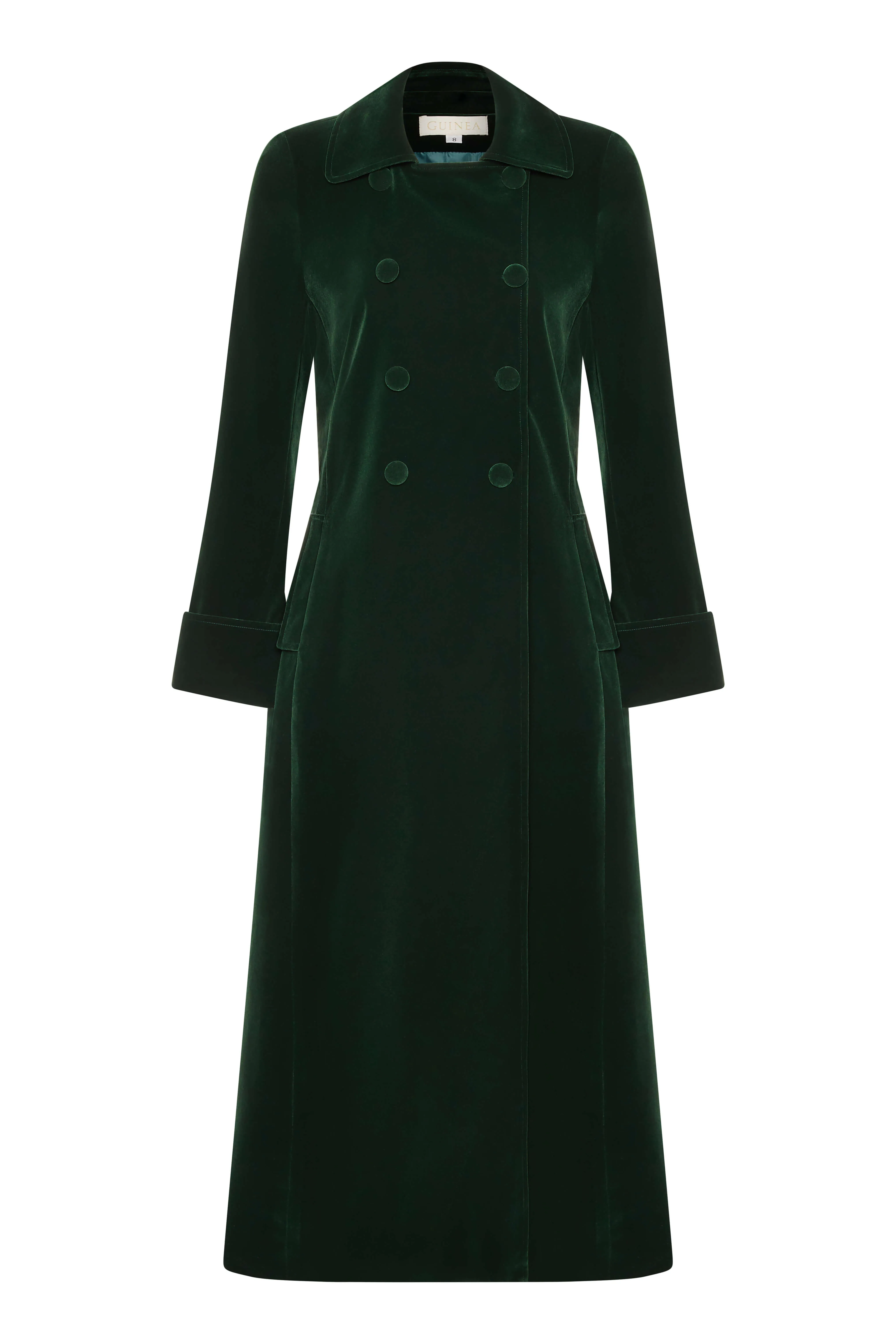 Delphi Long Green Velvet Coat - Boho Glamour - 50% Off