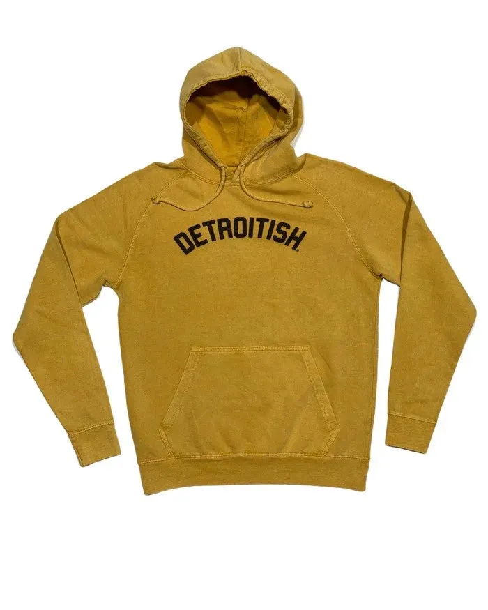 Detroitish Mineral Wash Hoodie / Mustard