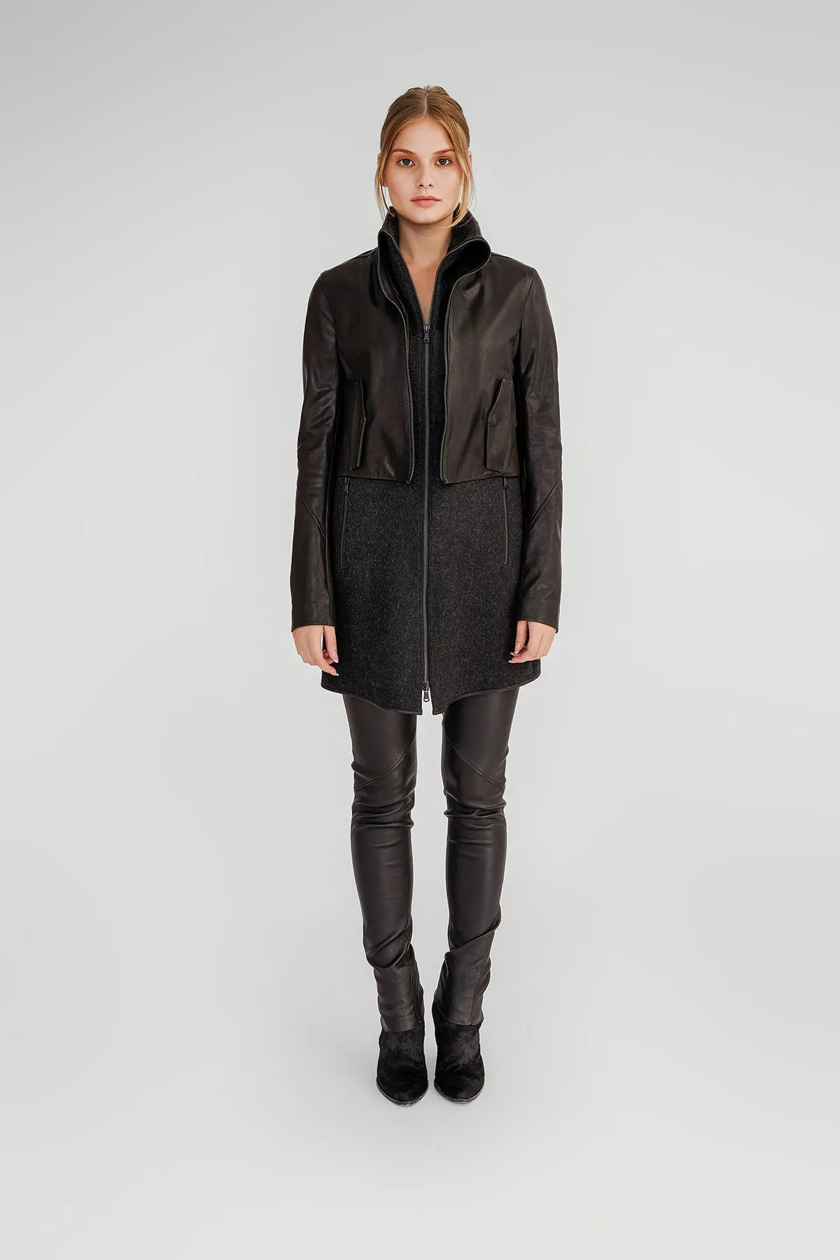 Dottie - Anthracite Wool Coat