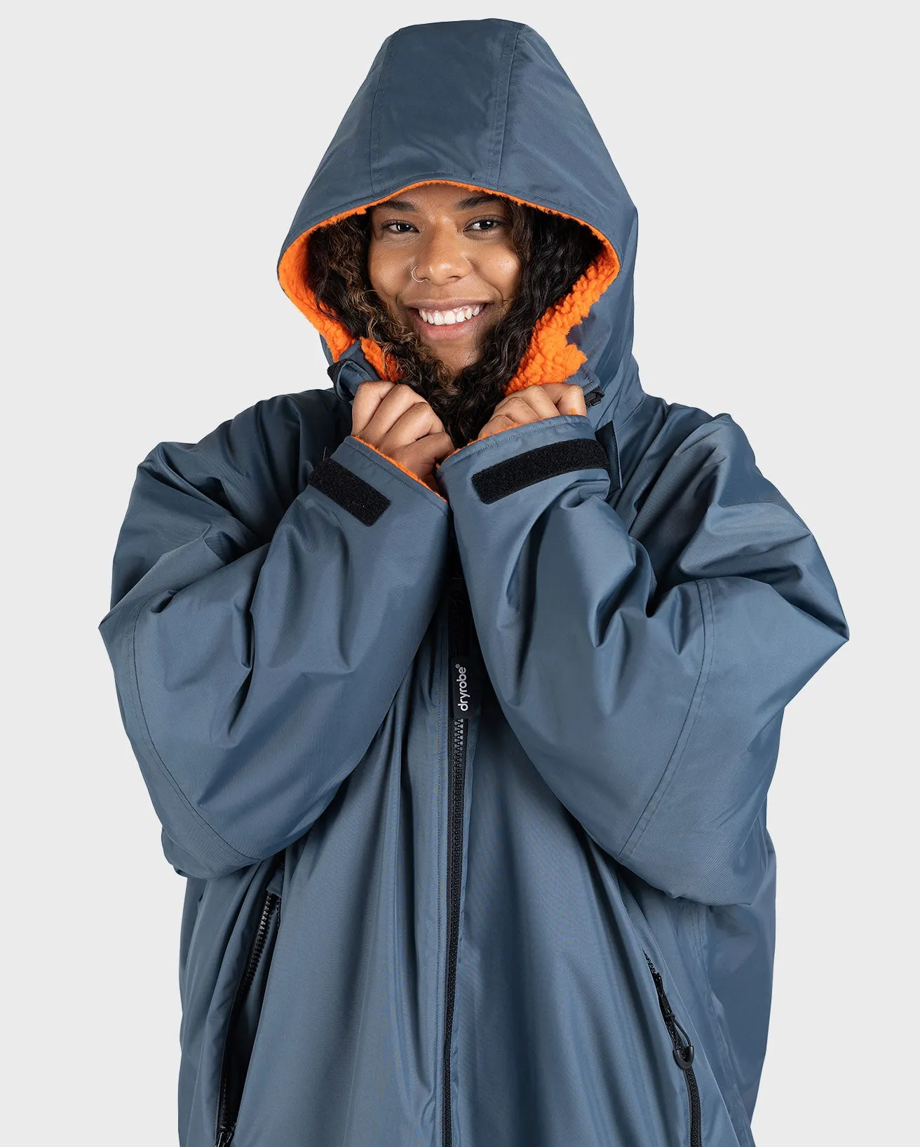 Dryrobe Advance V3 Long Sleeve Change Coat - Dark Grey & Orange