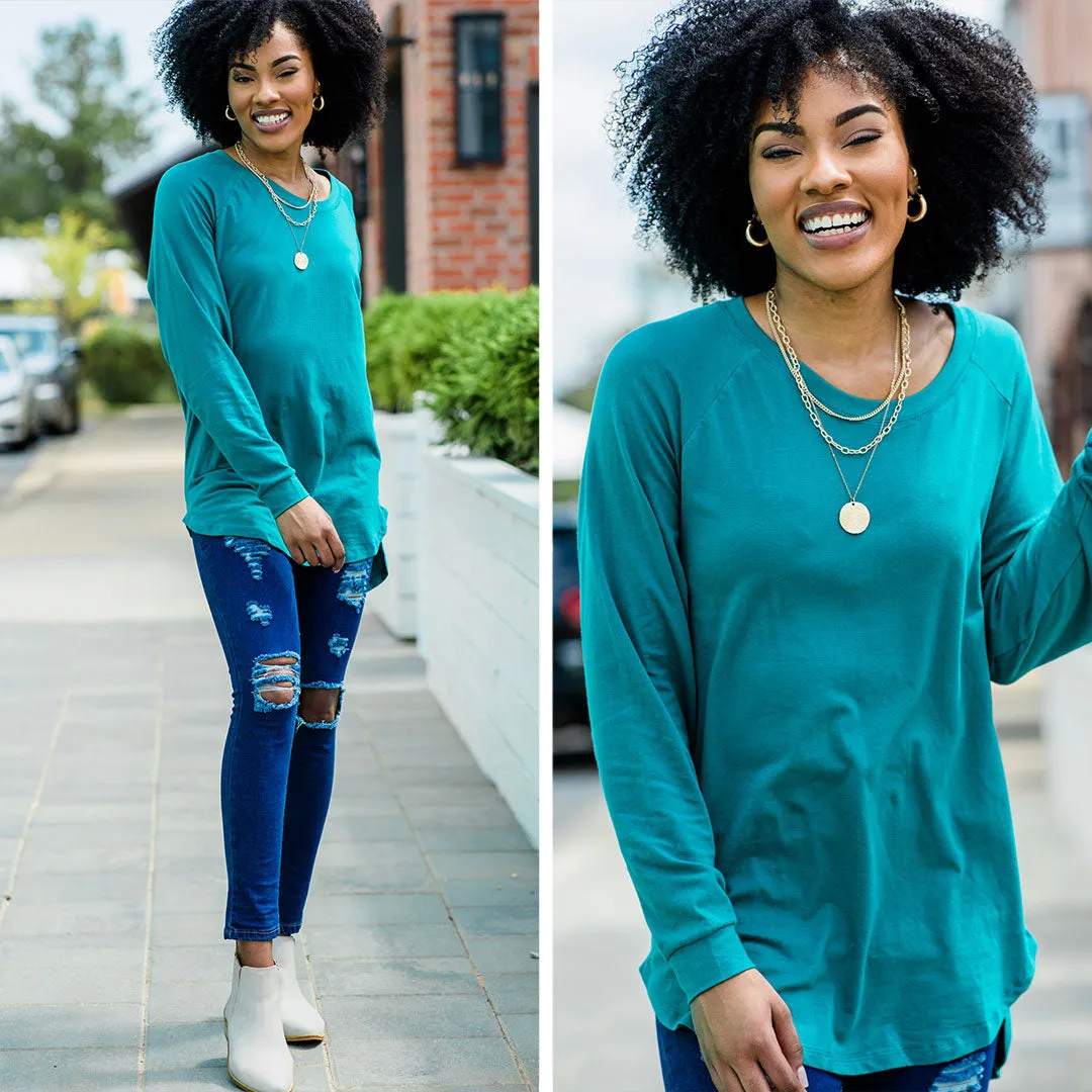 Easy Like Sunday Emerald Green Tunic