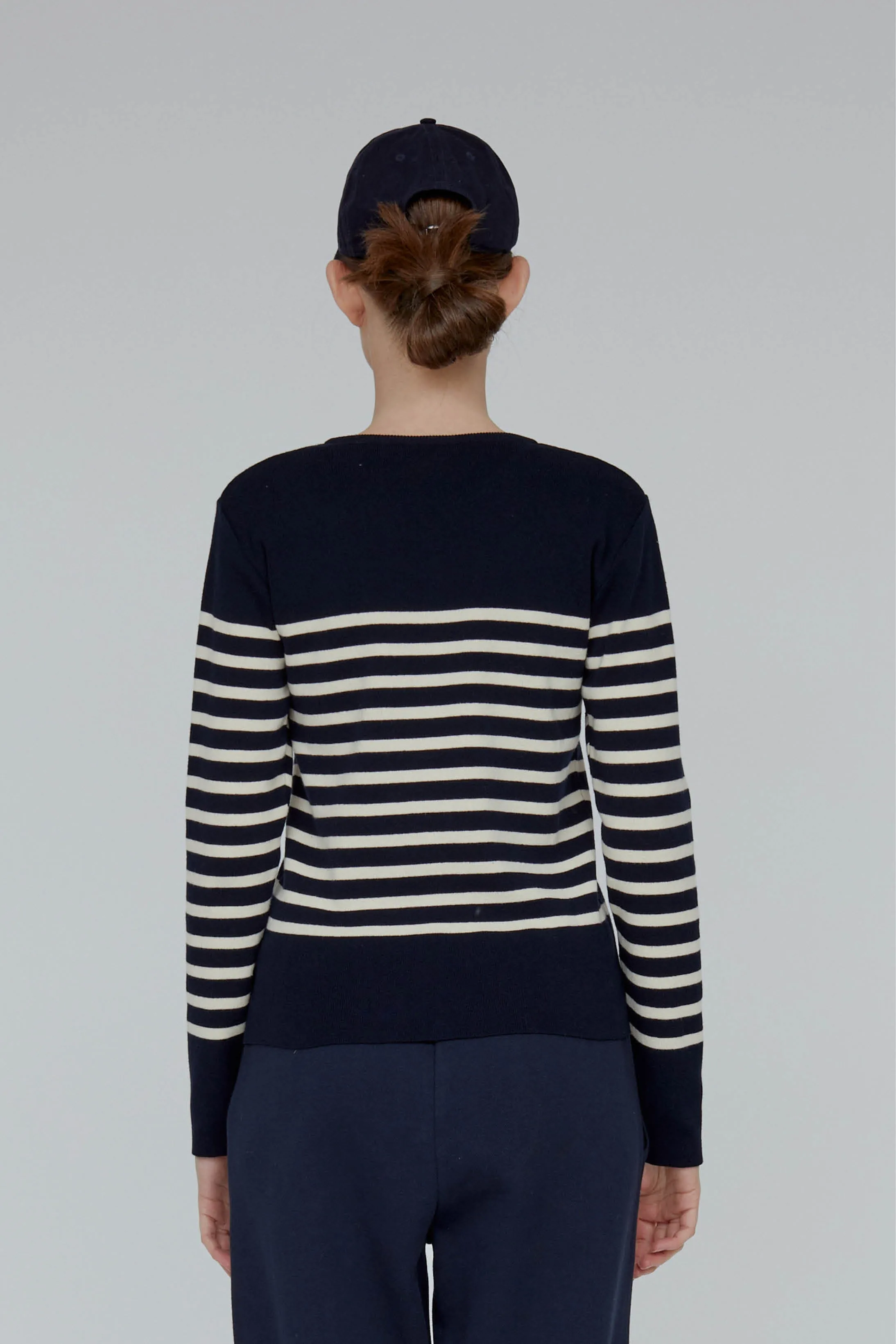 Ella Sweater - Navy / birch