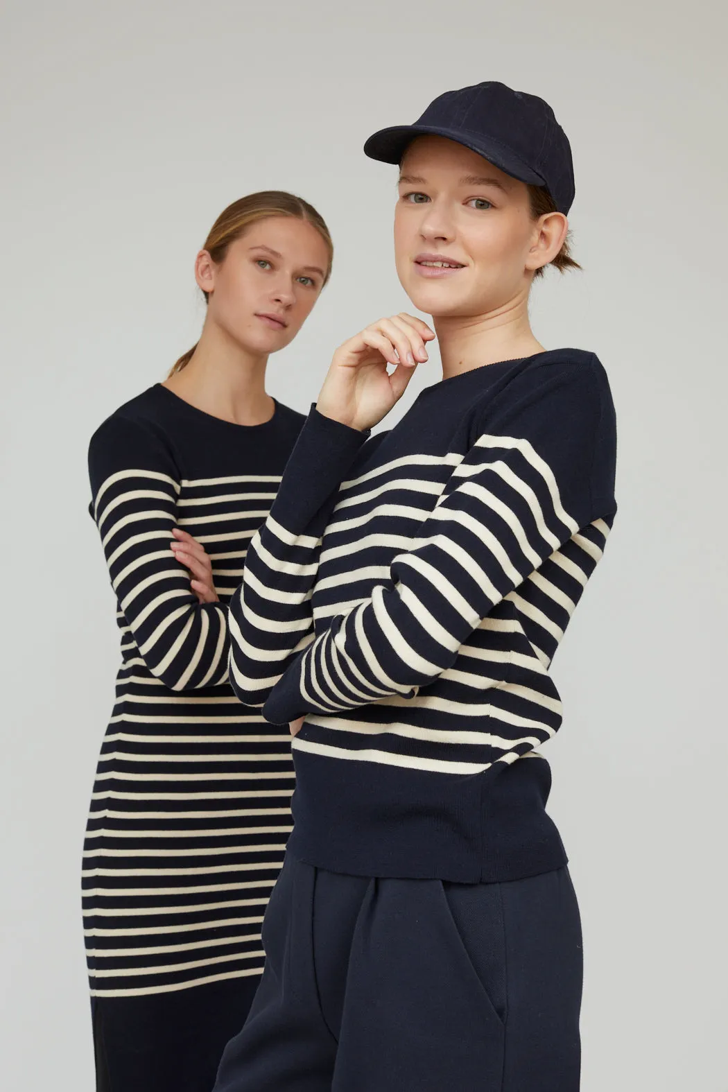 Ella Sweater - Navy / birch