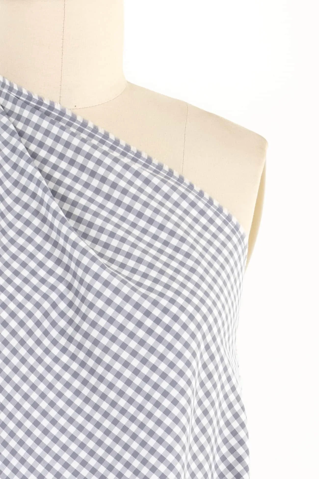 Gray Sky Gingham Check Japanese Cotton Woven