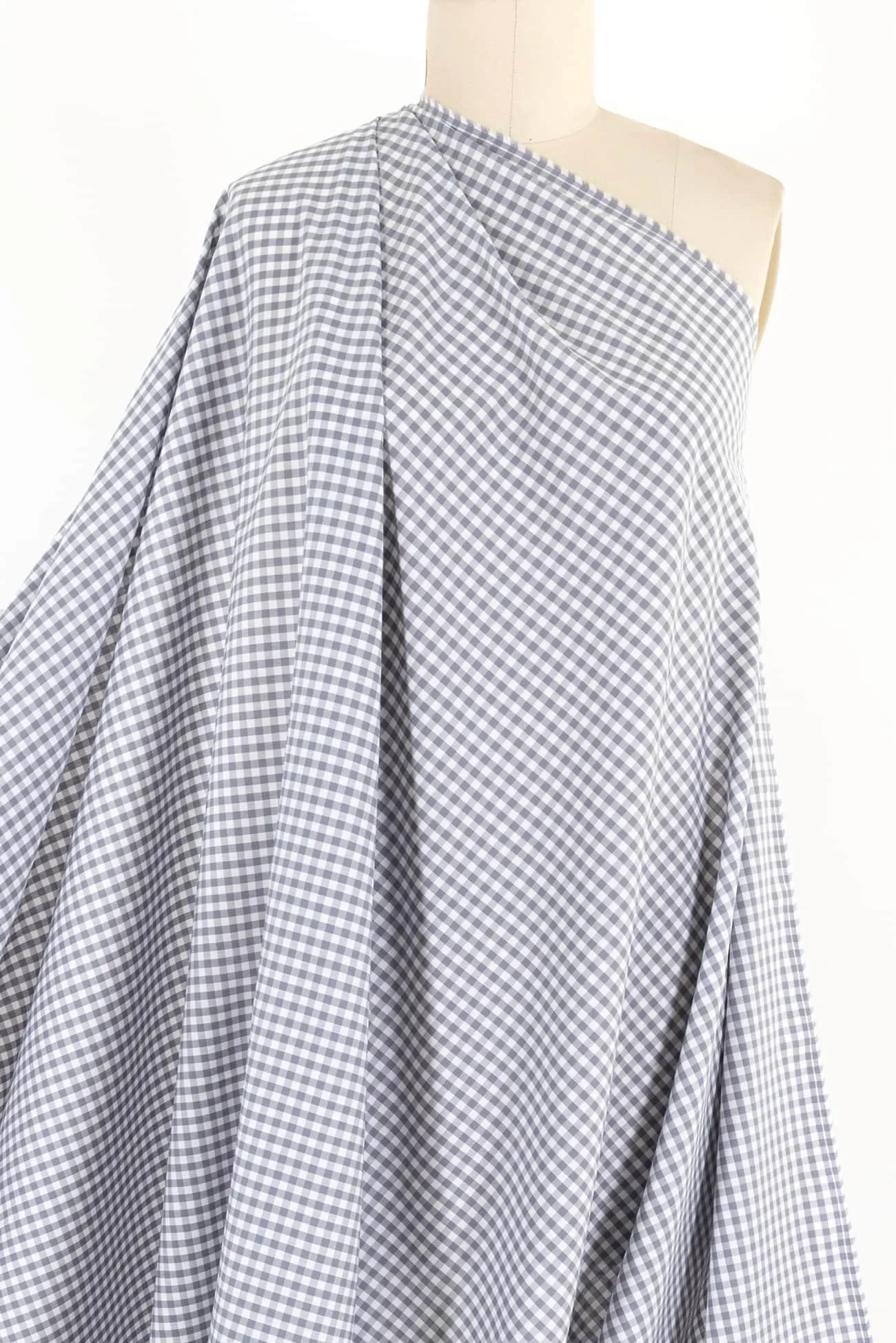 Gray Sky Gingham Check Japanese Cotton Woven