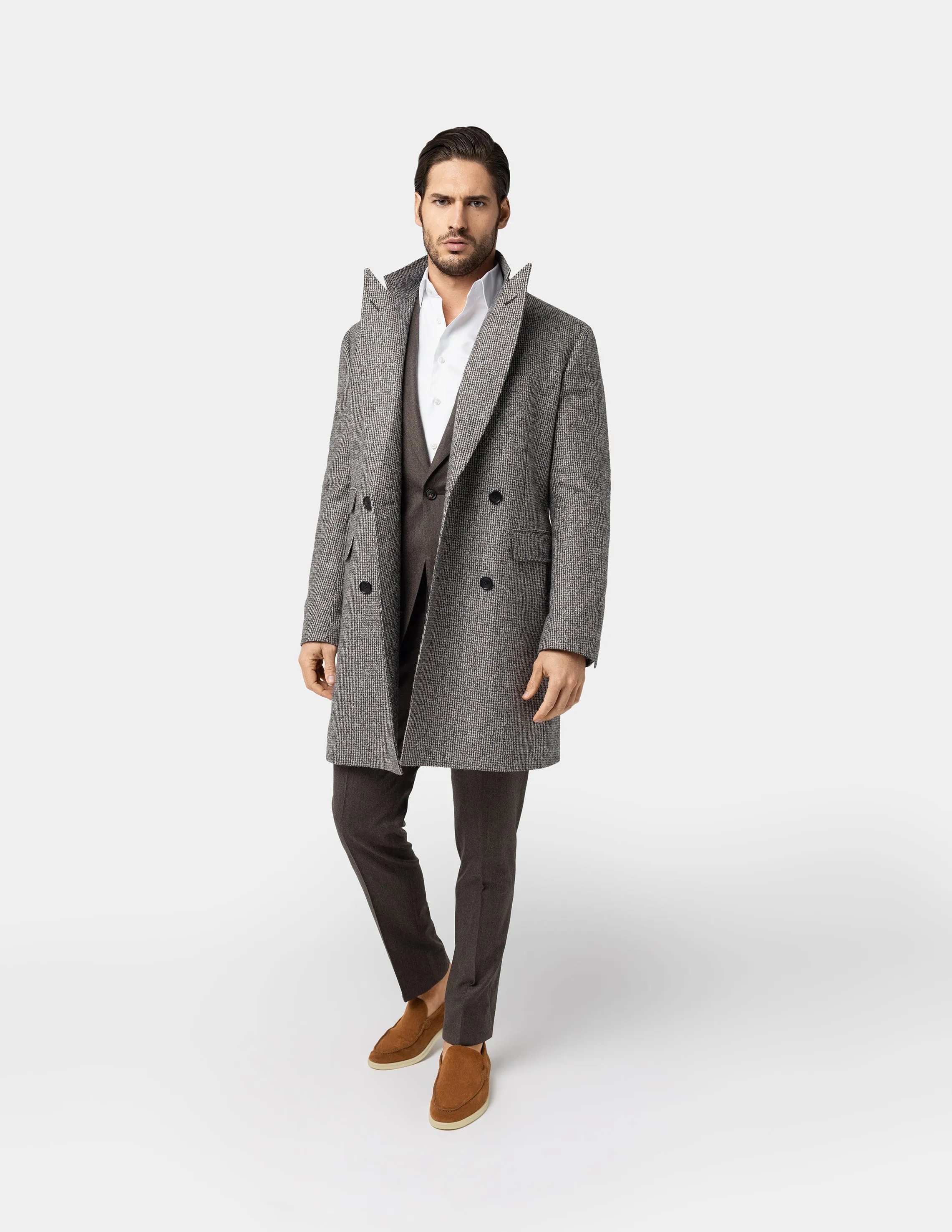 Grey Double breasted Coat