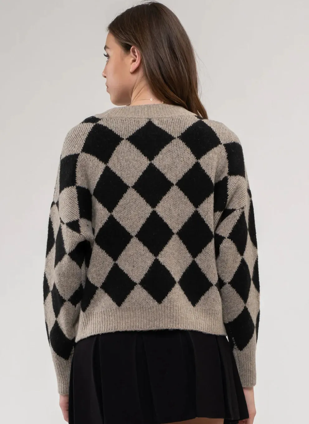 HARLEQUIN CREW KNIT SWEATER