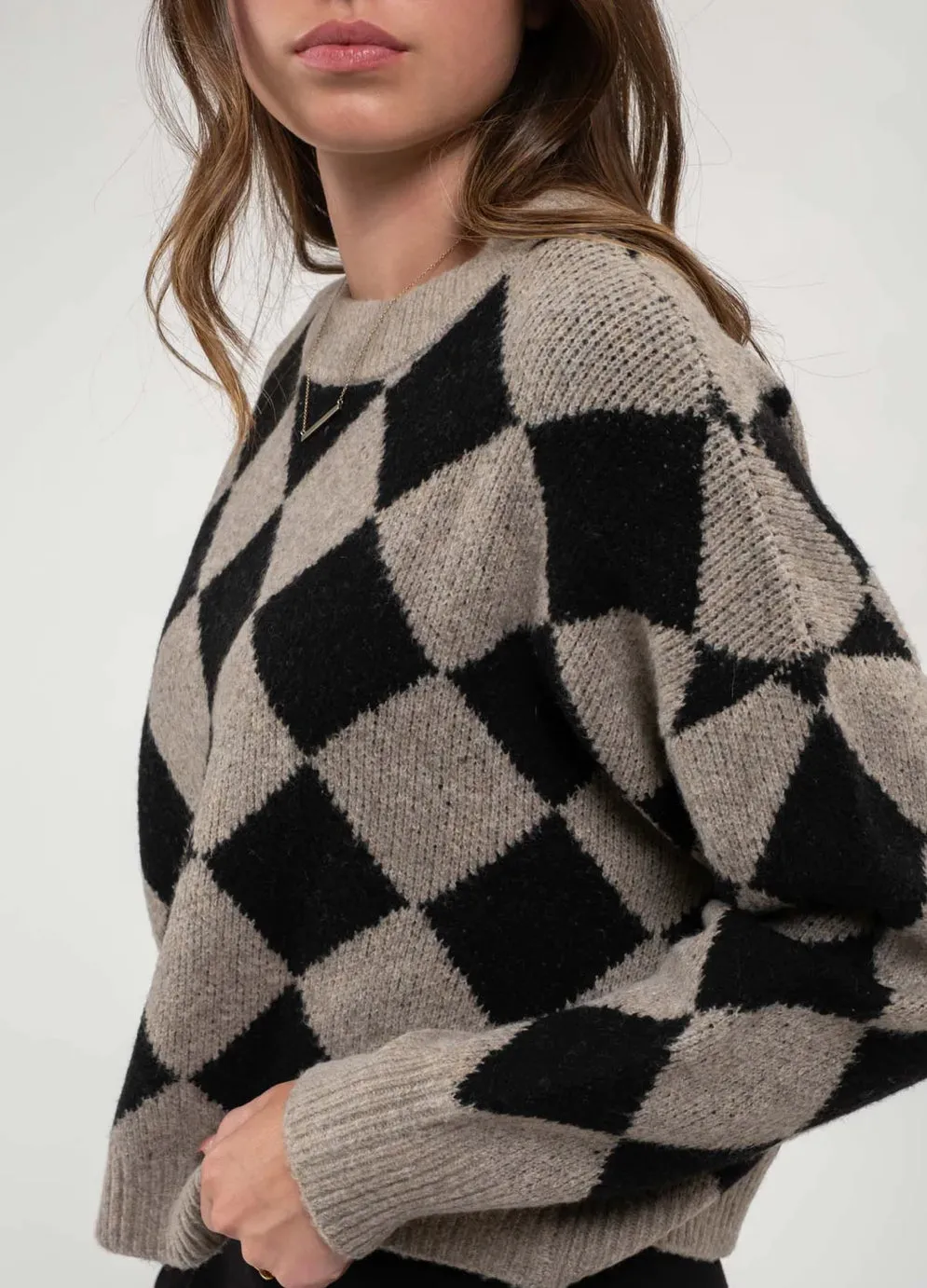 HARLEQUIN CREW KNIT SWEATER