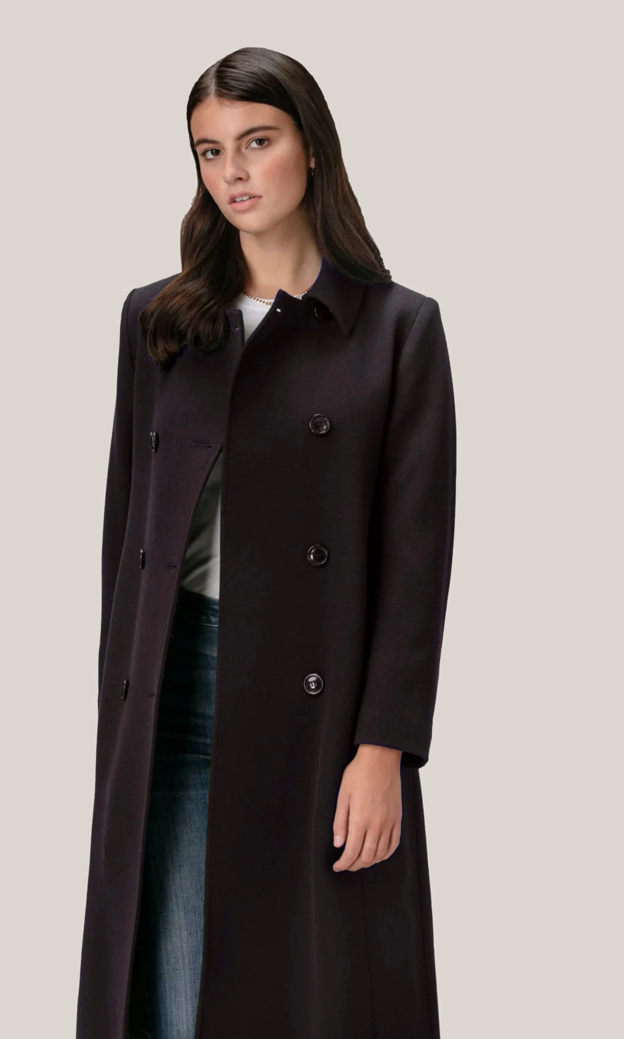 HOLLY Merino Wool Long Double Breasted Coat 2140M/W