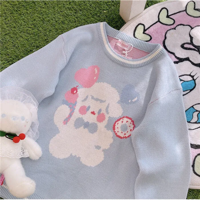 Ice cream jacquard sweater by9621