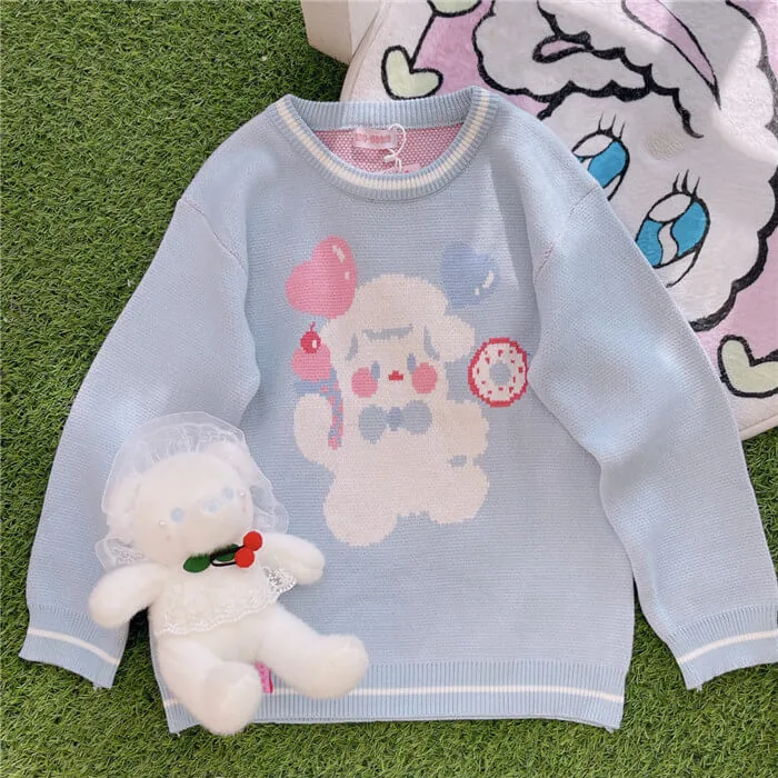 Ice cream jacquard sweater by9621