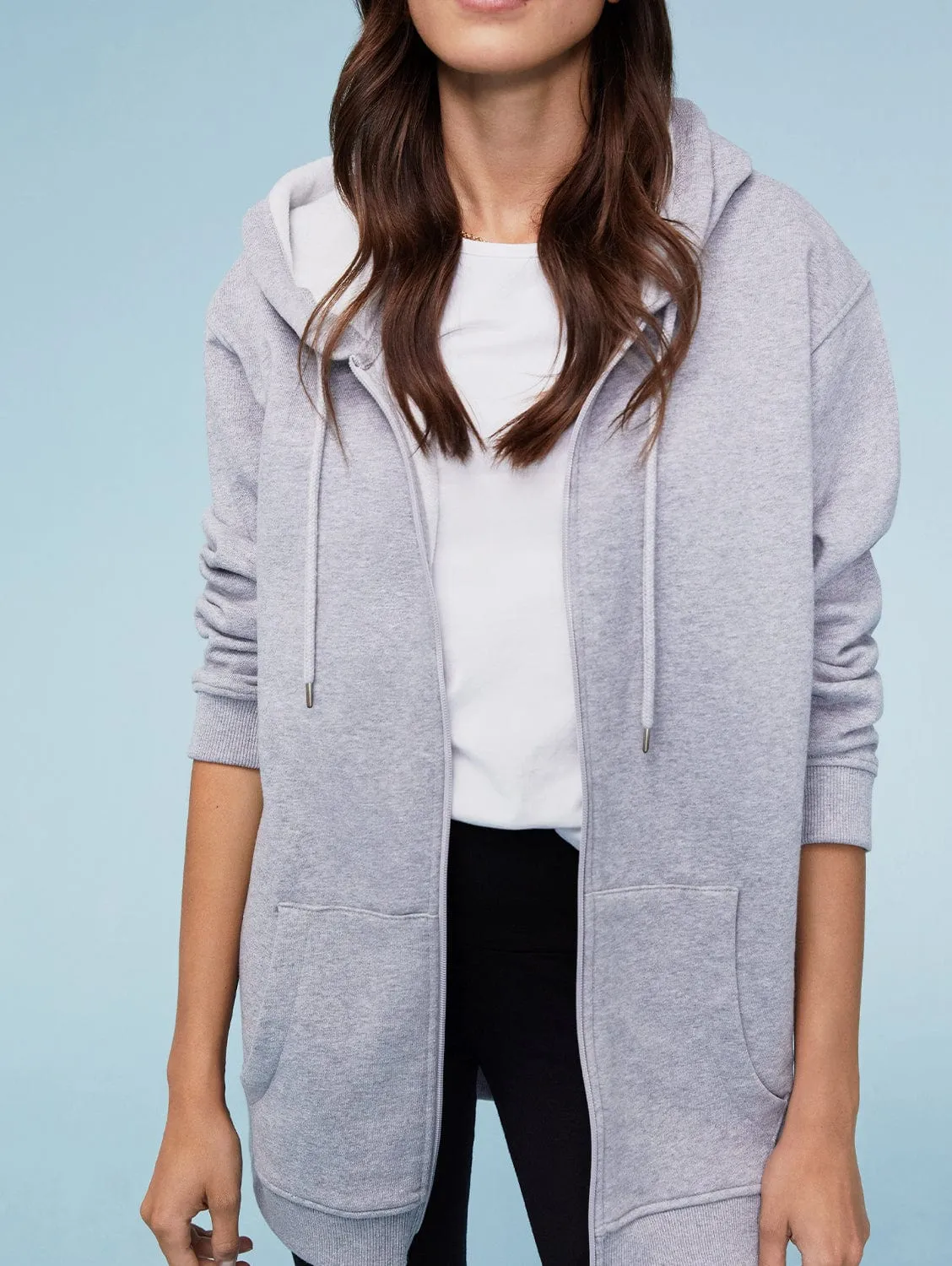 Kelly Organic Cotton Hoodie | Grey Marl