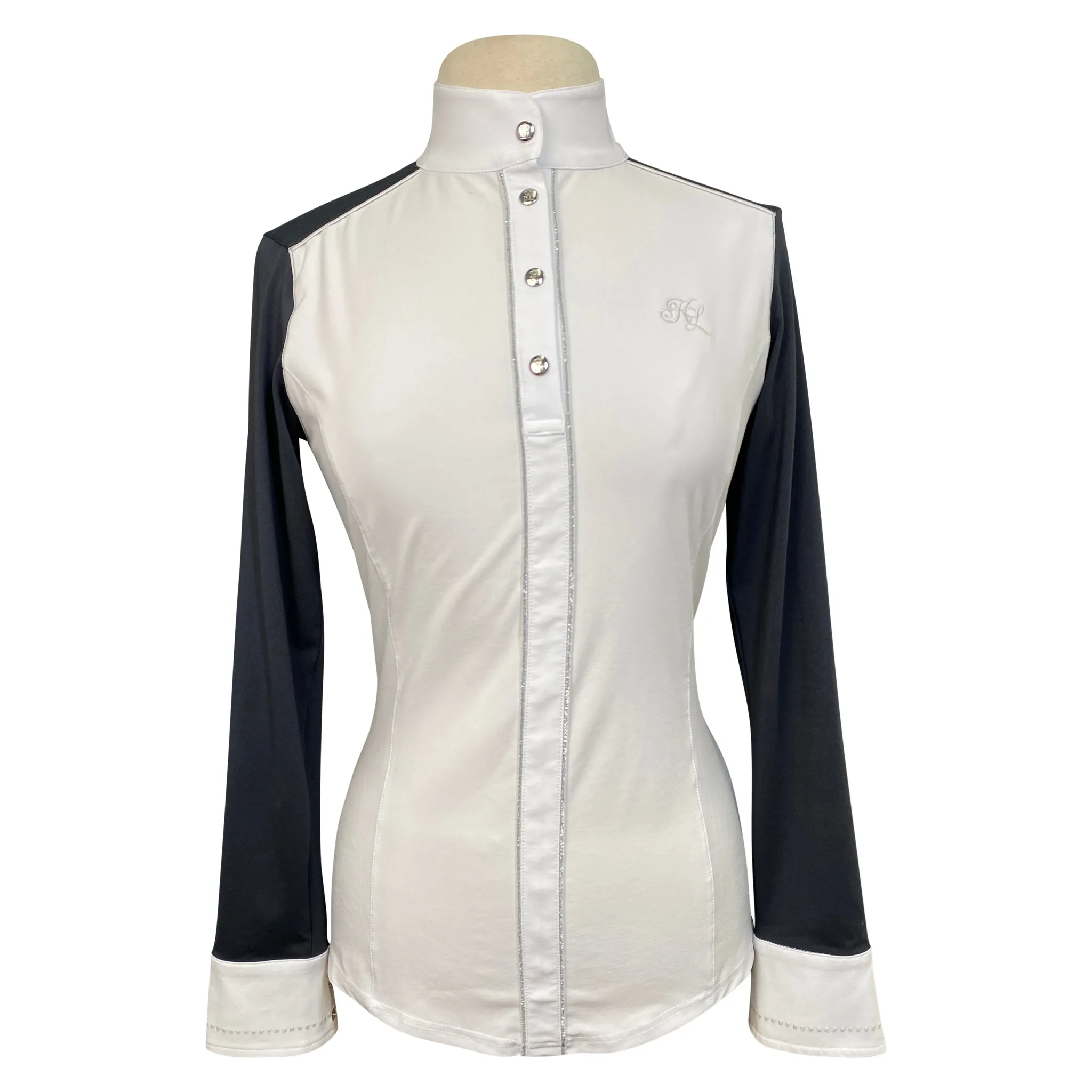 Kingsland 'Violet' Show Shirt in White/Black - Women's Medium