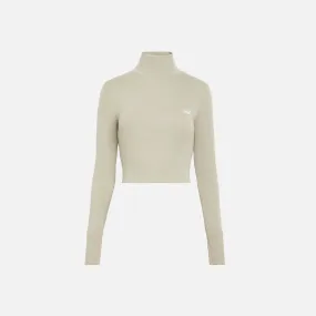 Kith Women Brier Cropped Baby Rib Turtleneck - Mistle