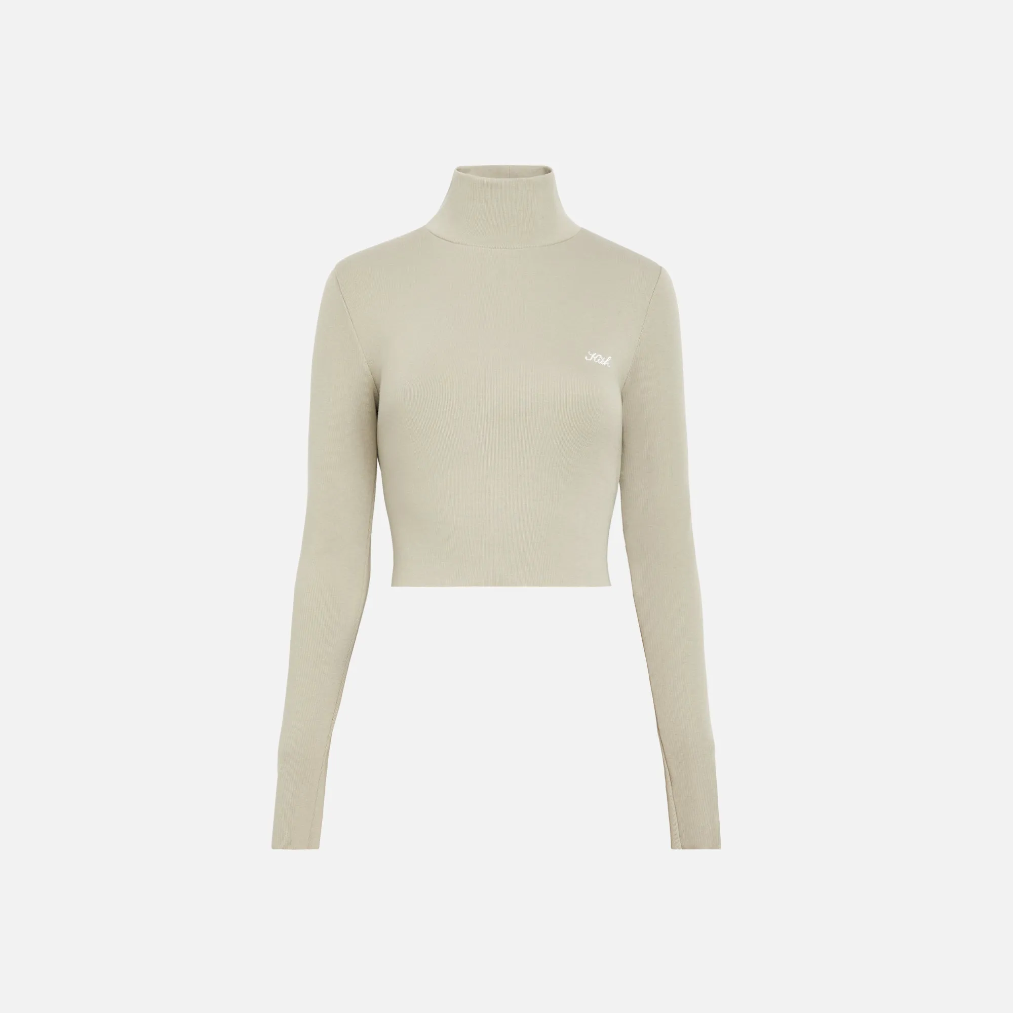 Kith Women Brier Cropped Baby Rib Turtleneck - Mistle